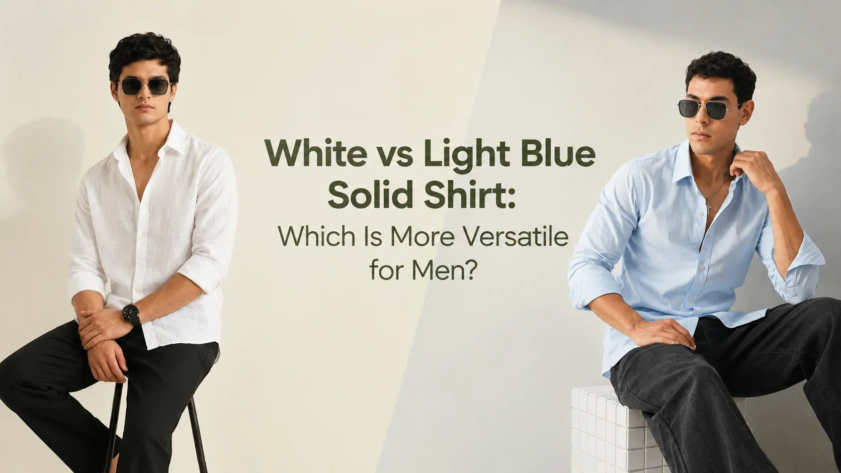 White vs Light Blue Solid Shirt: Which Is More Versatile for Men?