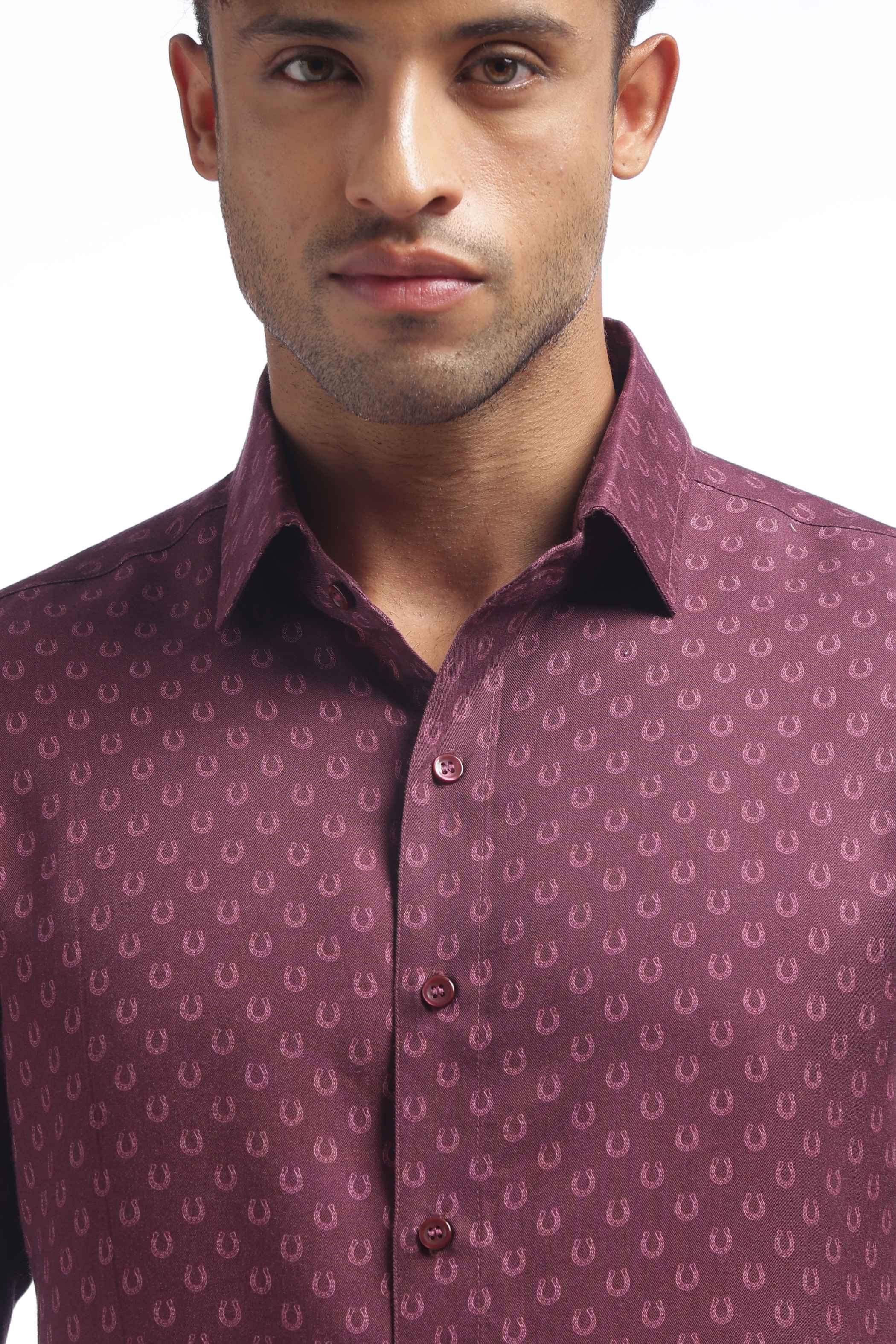 Violet Horse Shoe Print Shirt