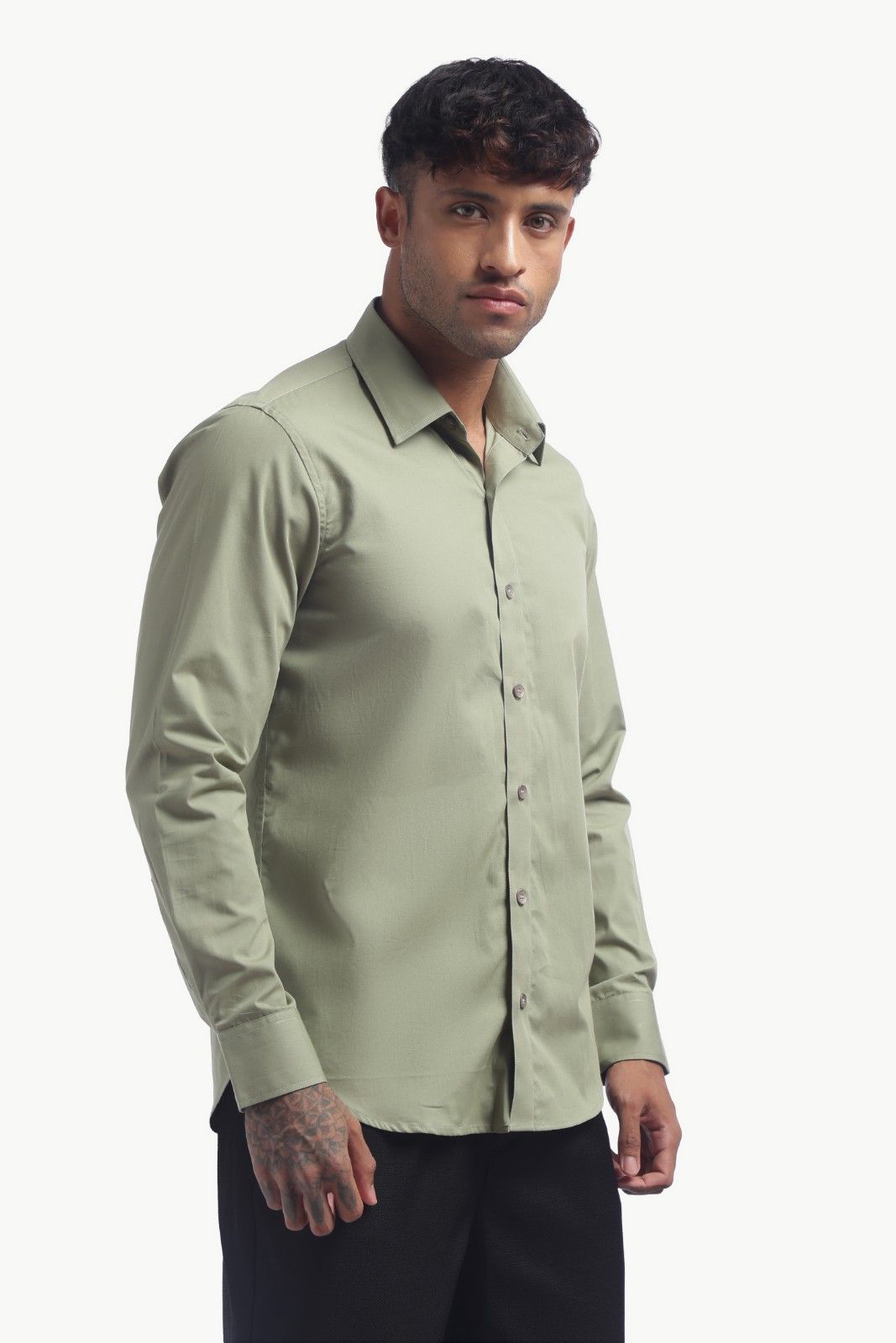 Olive Green Relax Fit Shirt