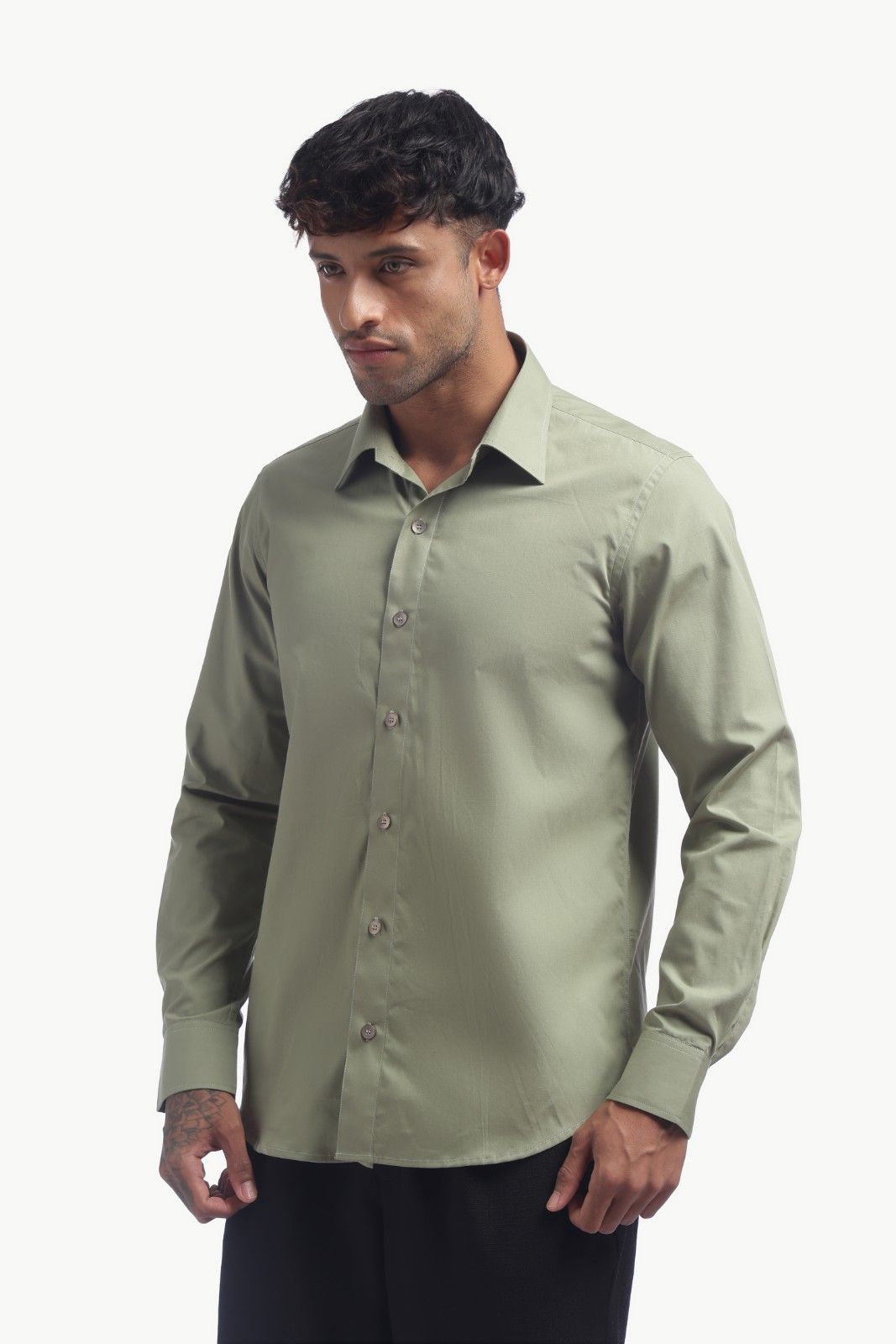 Olive Green Relax Fit Shirt