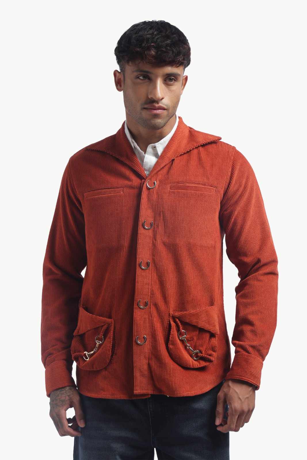 Caramel Corduroy Patch Pocket Jacket