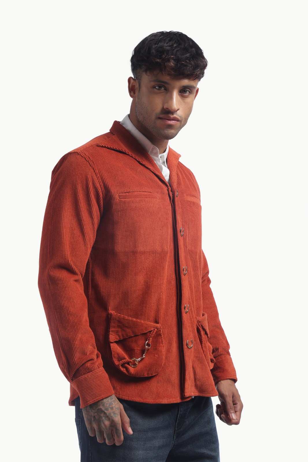 Caramel Corduroy Patch Pocket Jacket