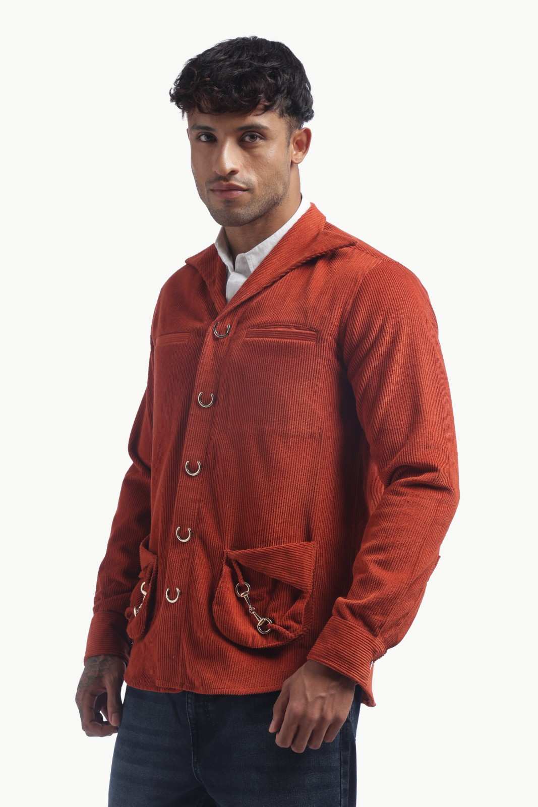 Caramel Corduroy Patch Pocket Jacket