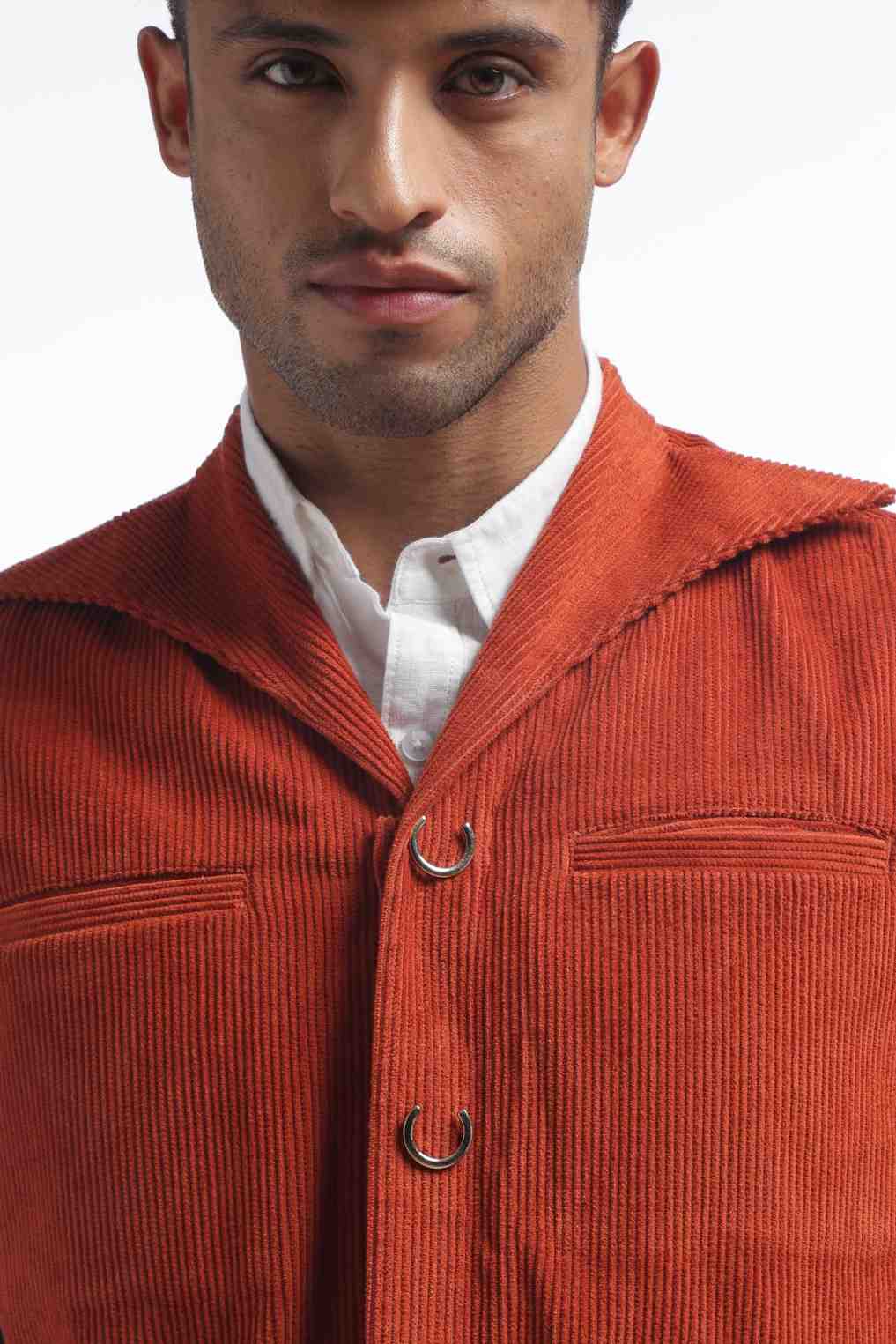 Caramel Corduroy Patch Pocket Jacket