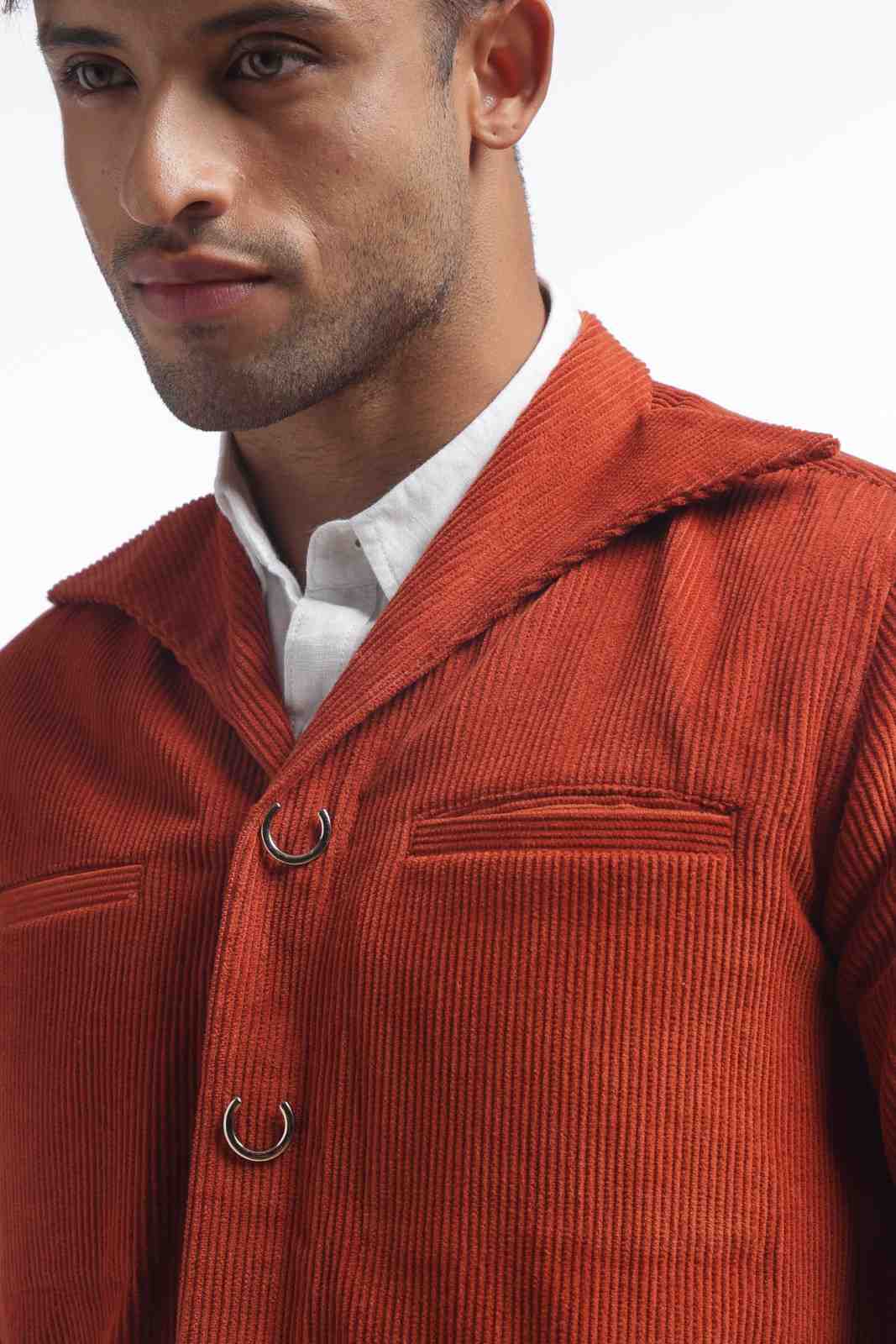 Caramel Corduroy Patch Pocket Jacket