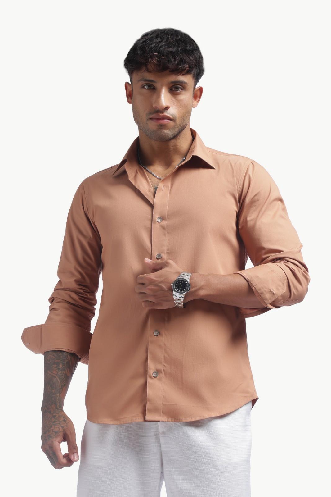 Light Brown Relax Fit Shirt
