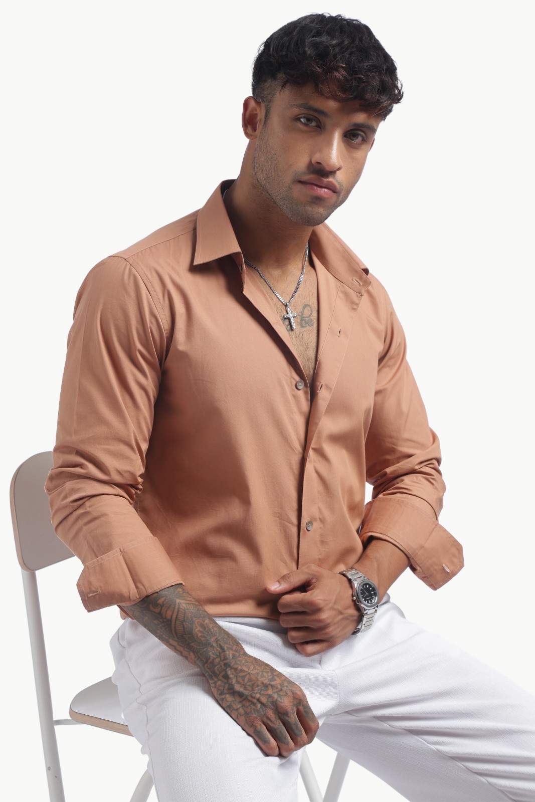 Light Brown Relax Fit Shirt