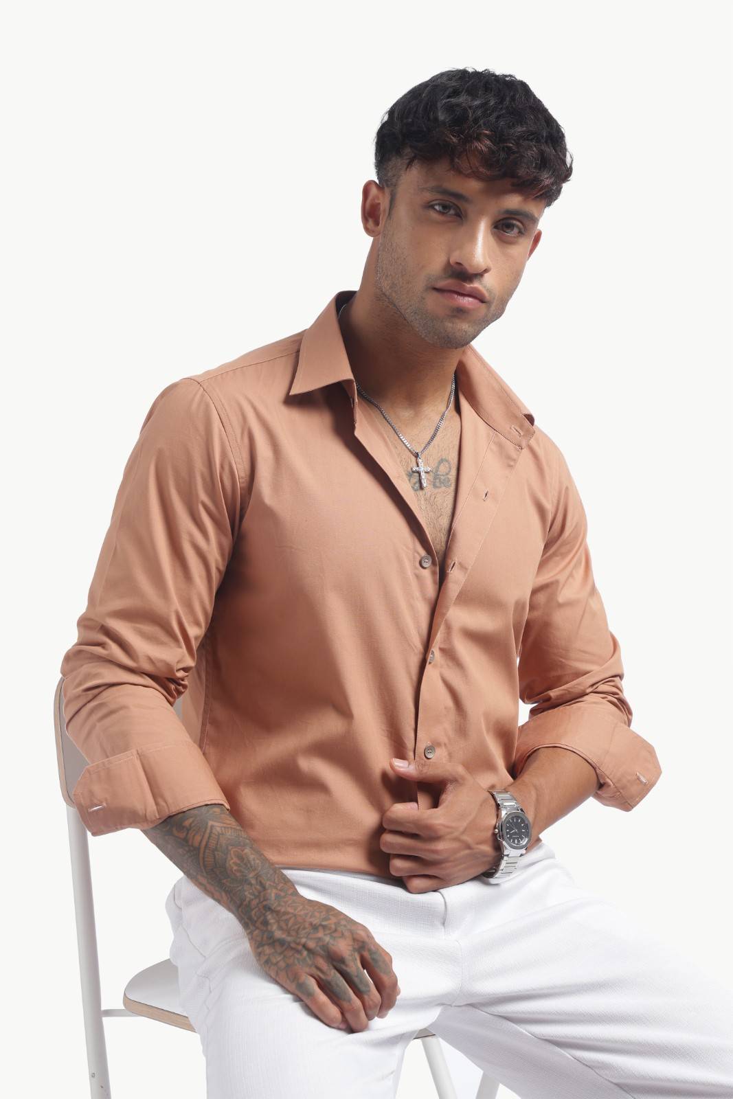 Light Brown Relax Fit Shirt
