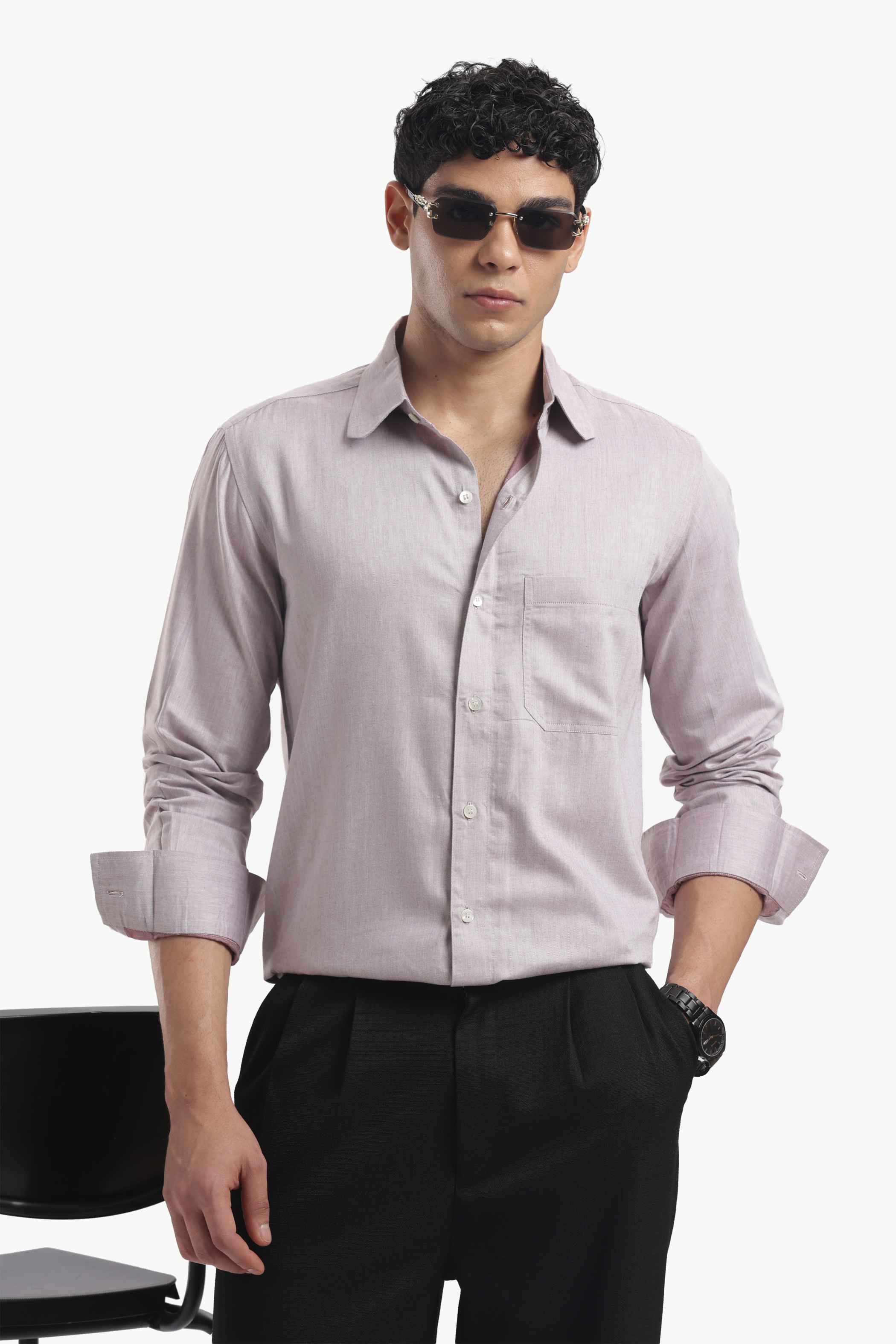 Muted Taupe Relax Fit Shirt