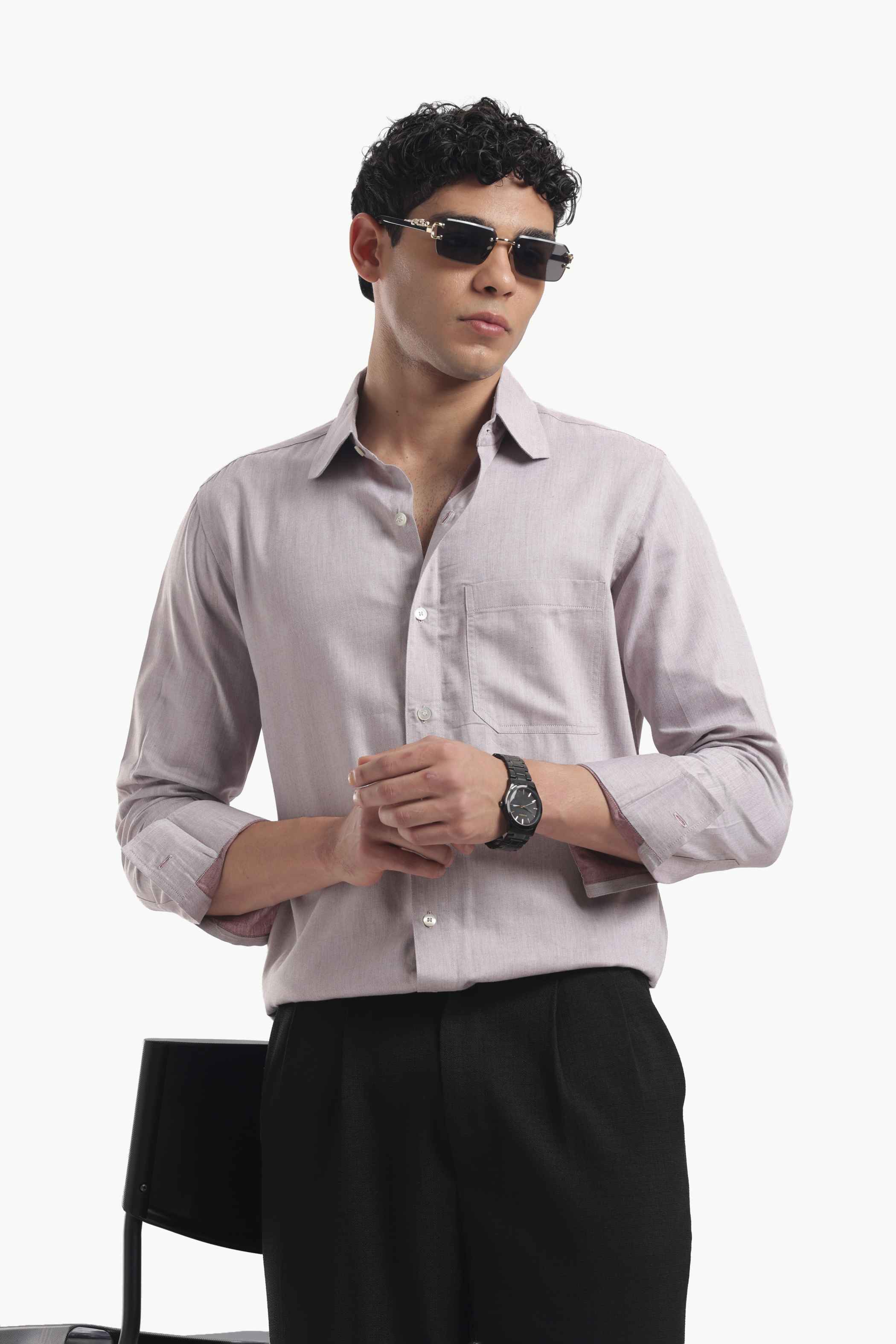 Muted Taupe Relax Fit Shirt