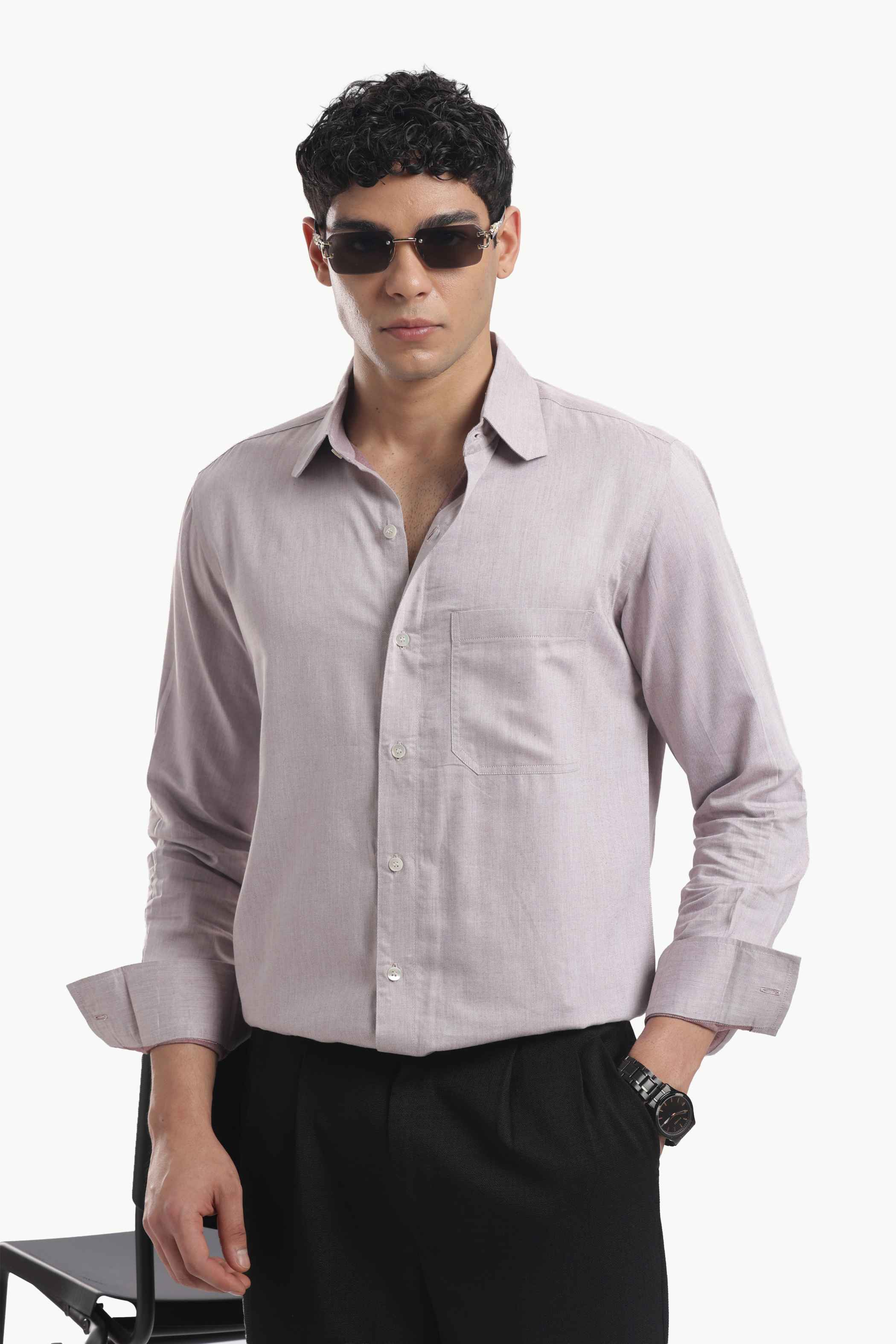 Muted Taupe Relax Fit Shirt