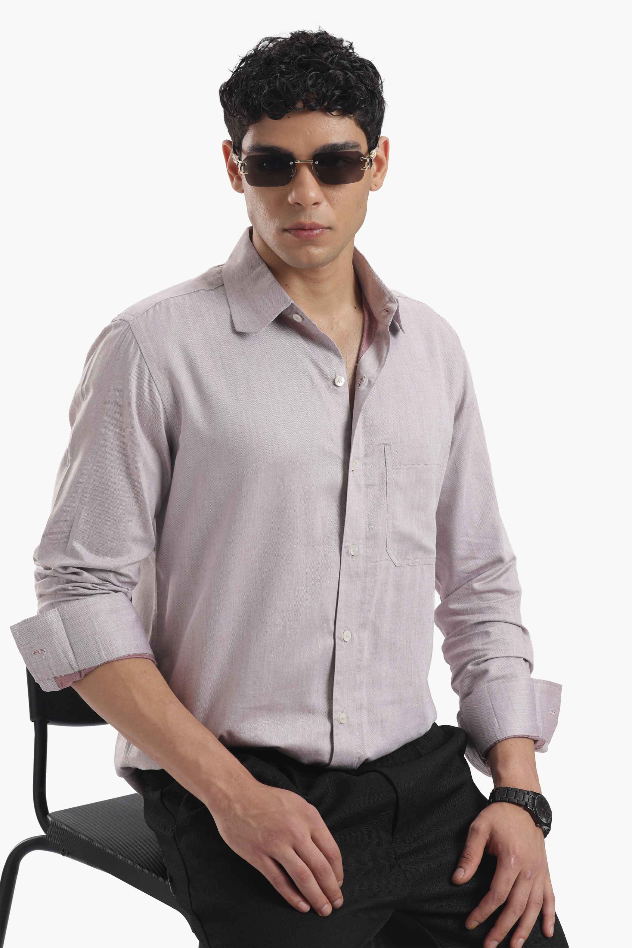 Muted Taupe Relax Fit Shirt