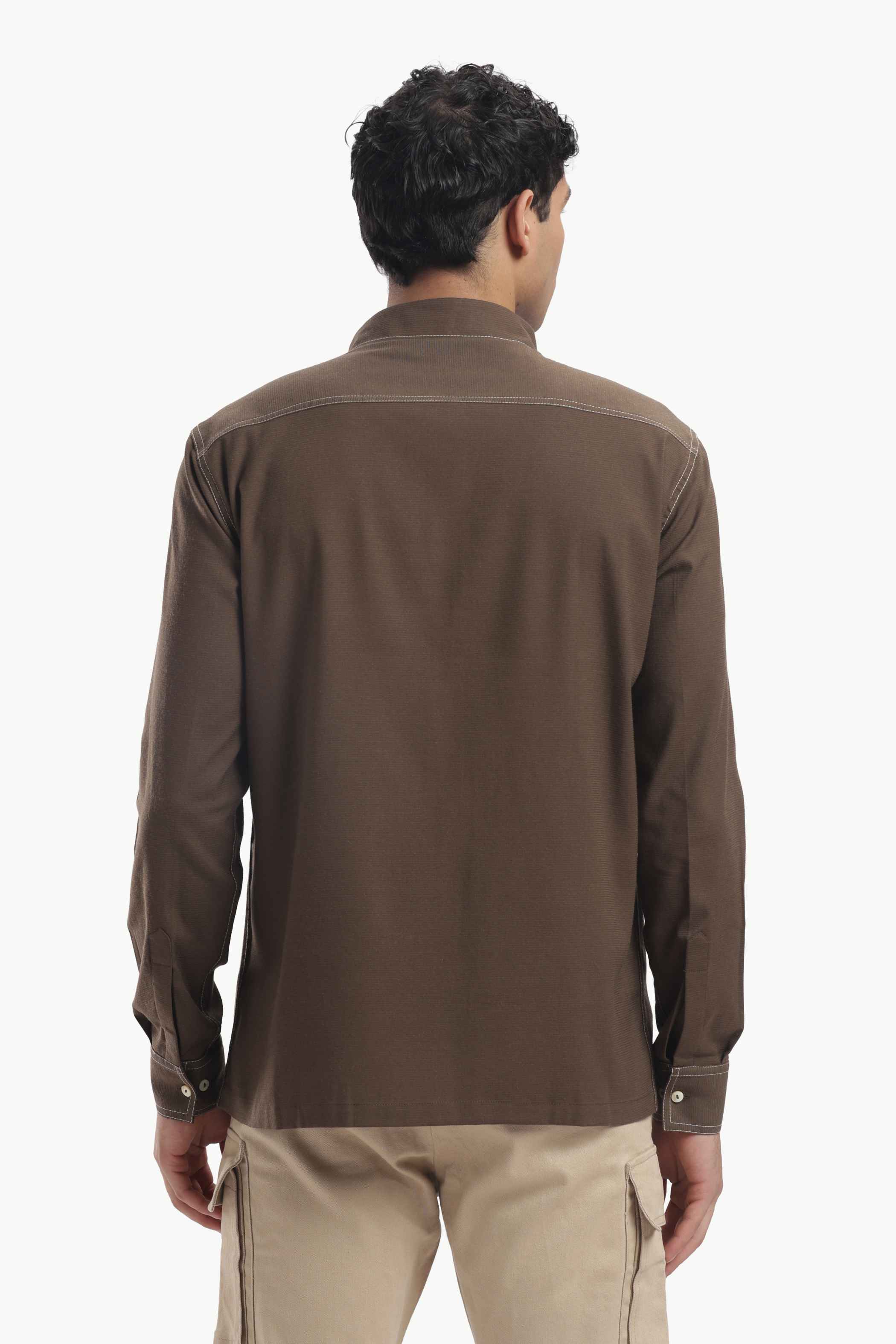 Brown Loose Fit Shirt