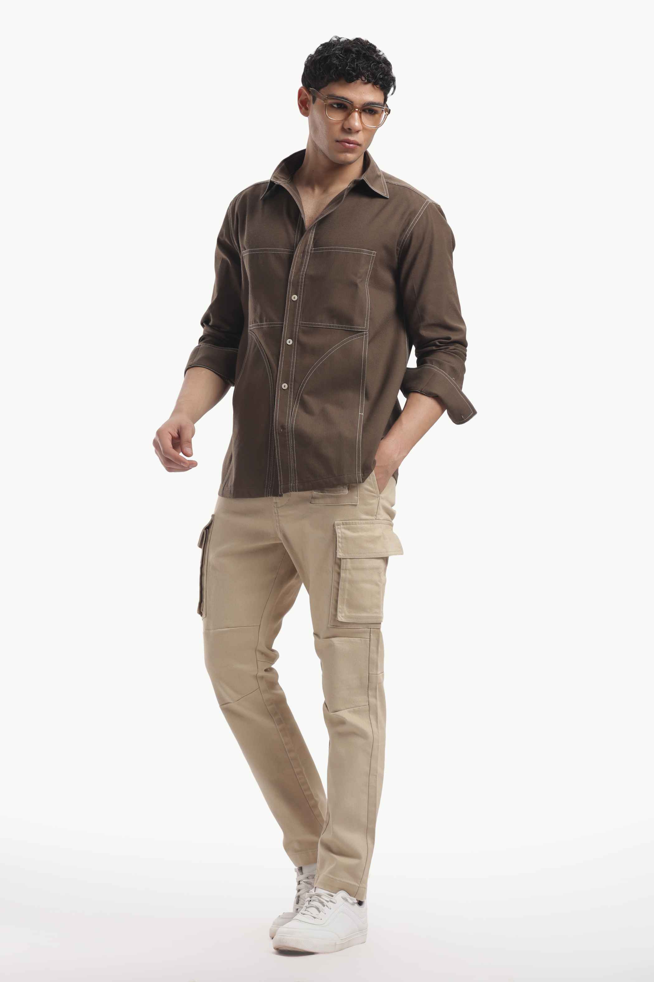 Brown Loose Fit Shirt