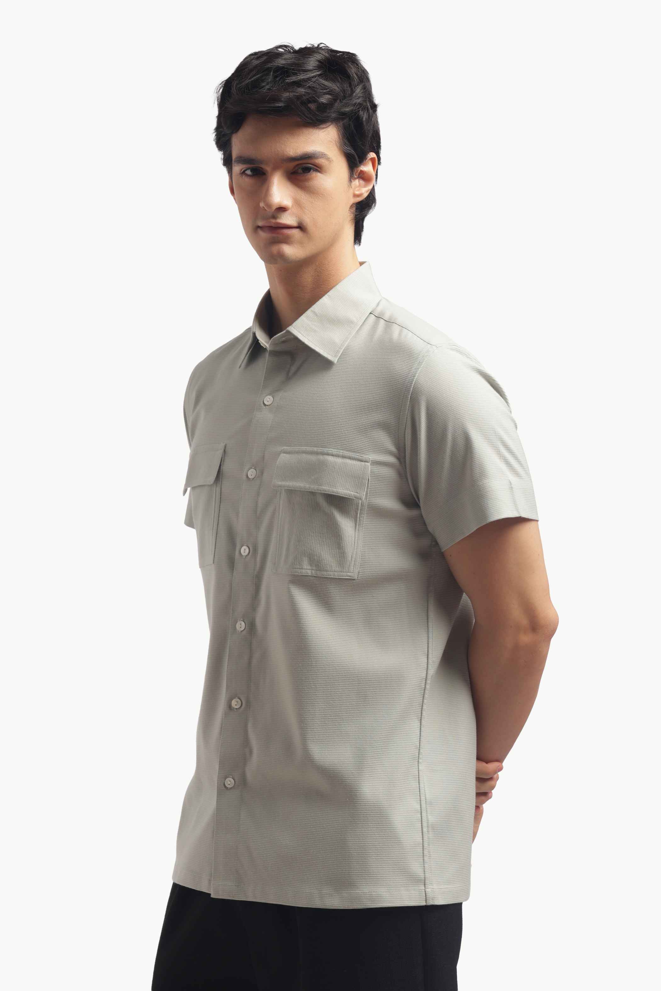 Pastel Green Double Pocket Short Sleeve