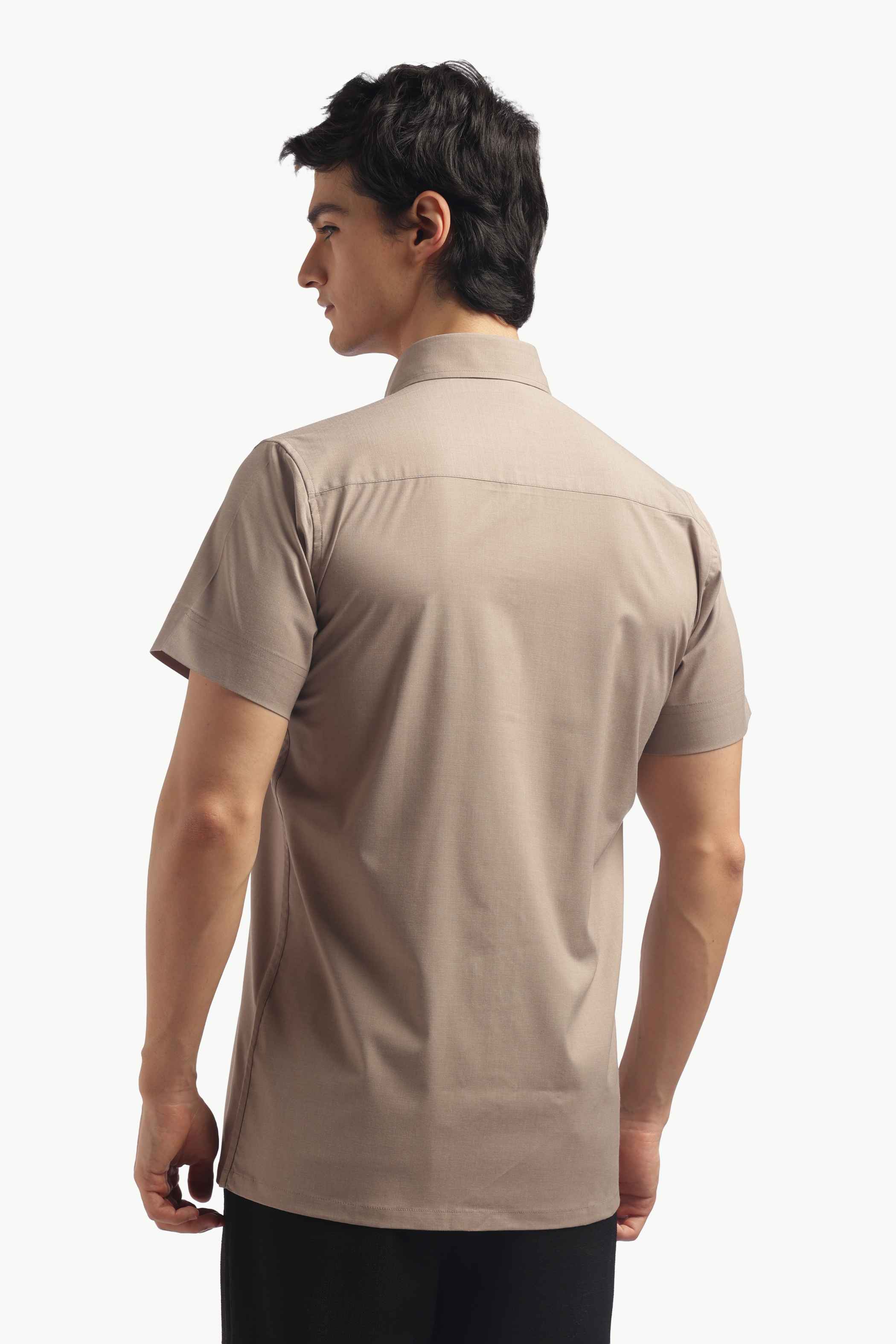 Muted Taupe Short Sleeve Shirt