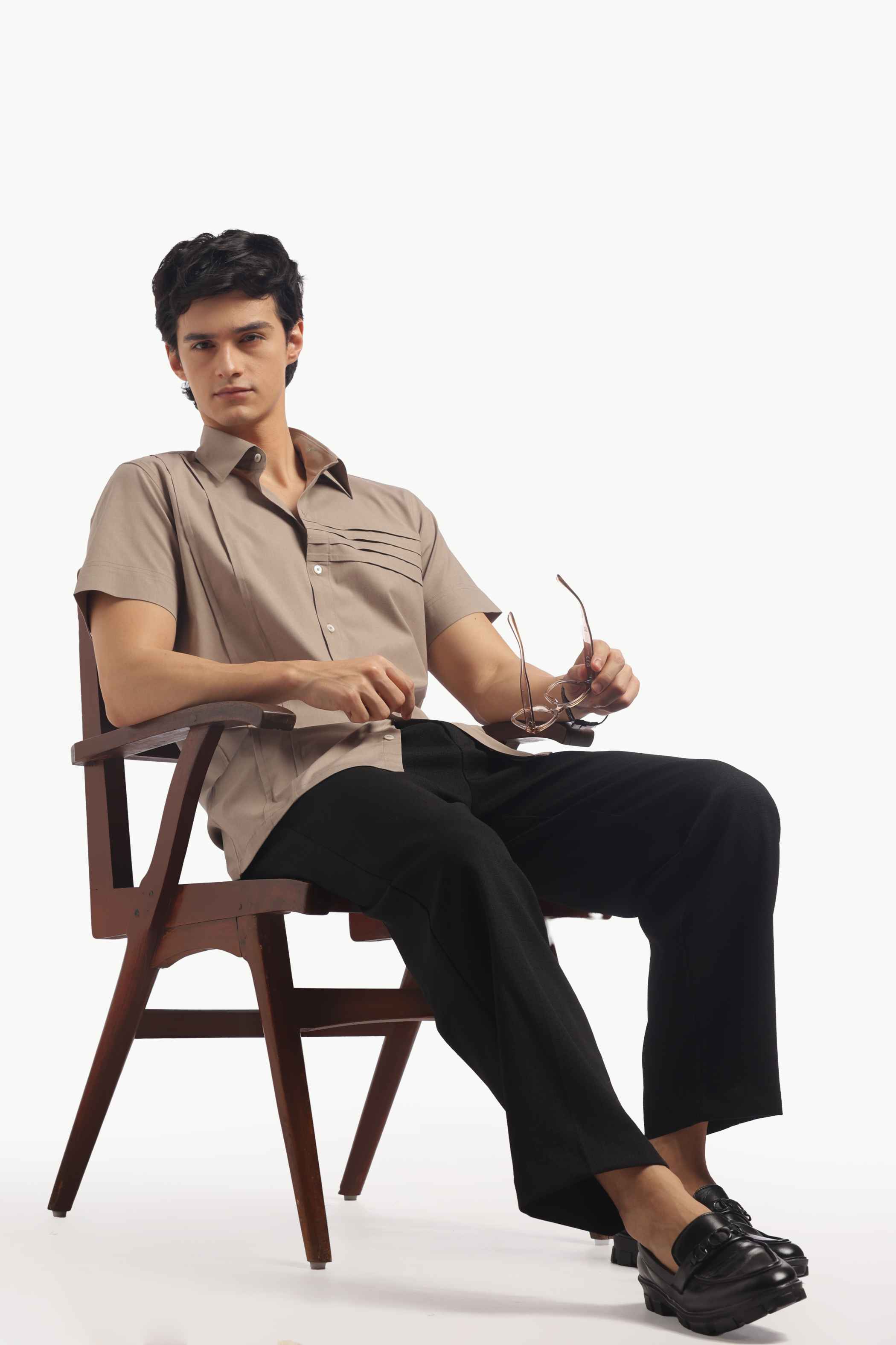 Muted Taupe Short Sleeve Shirt