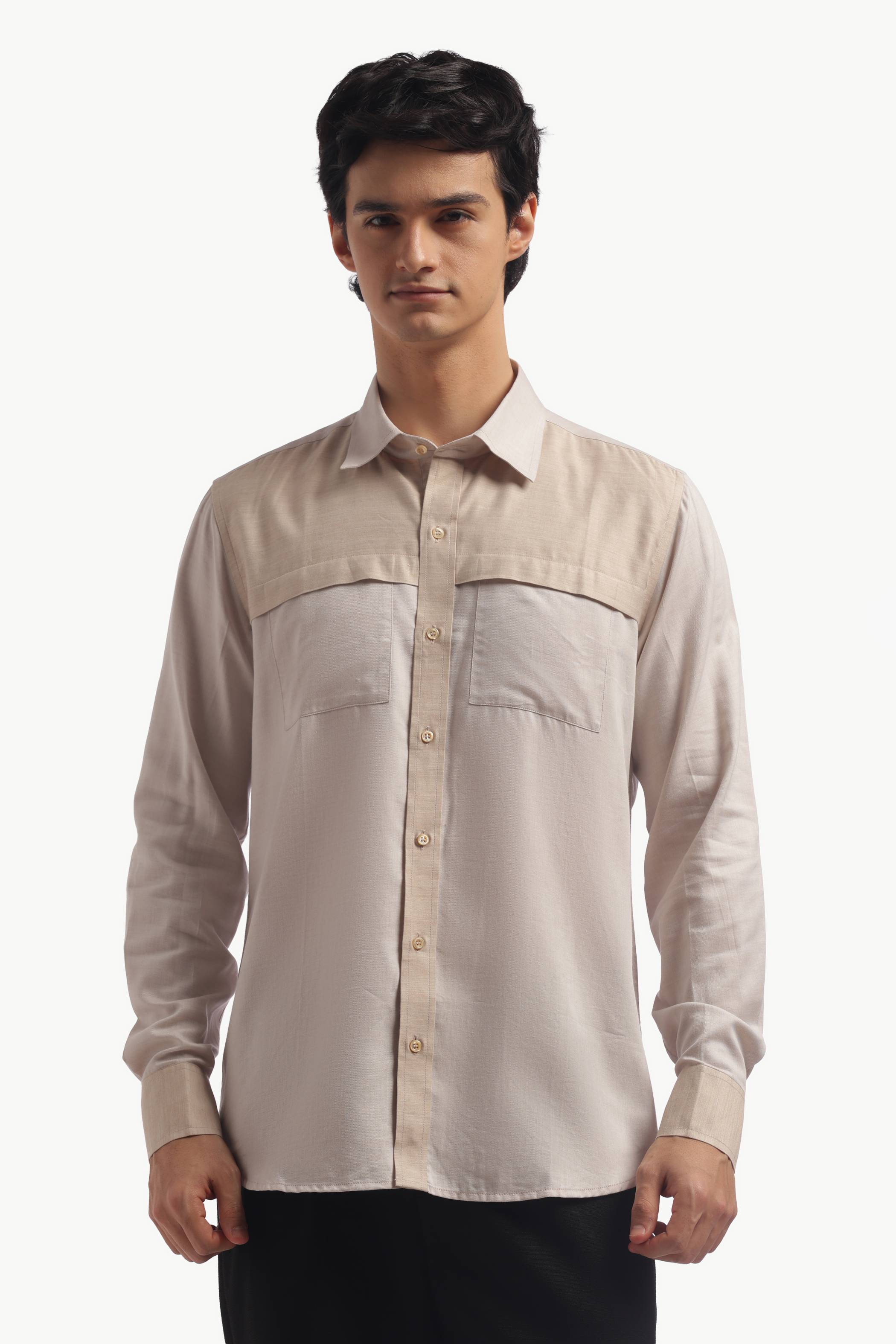 Light Beige Relax Fit Shirt