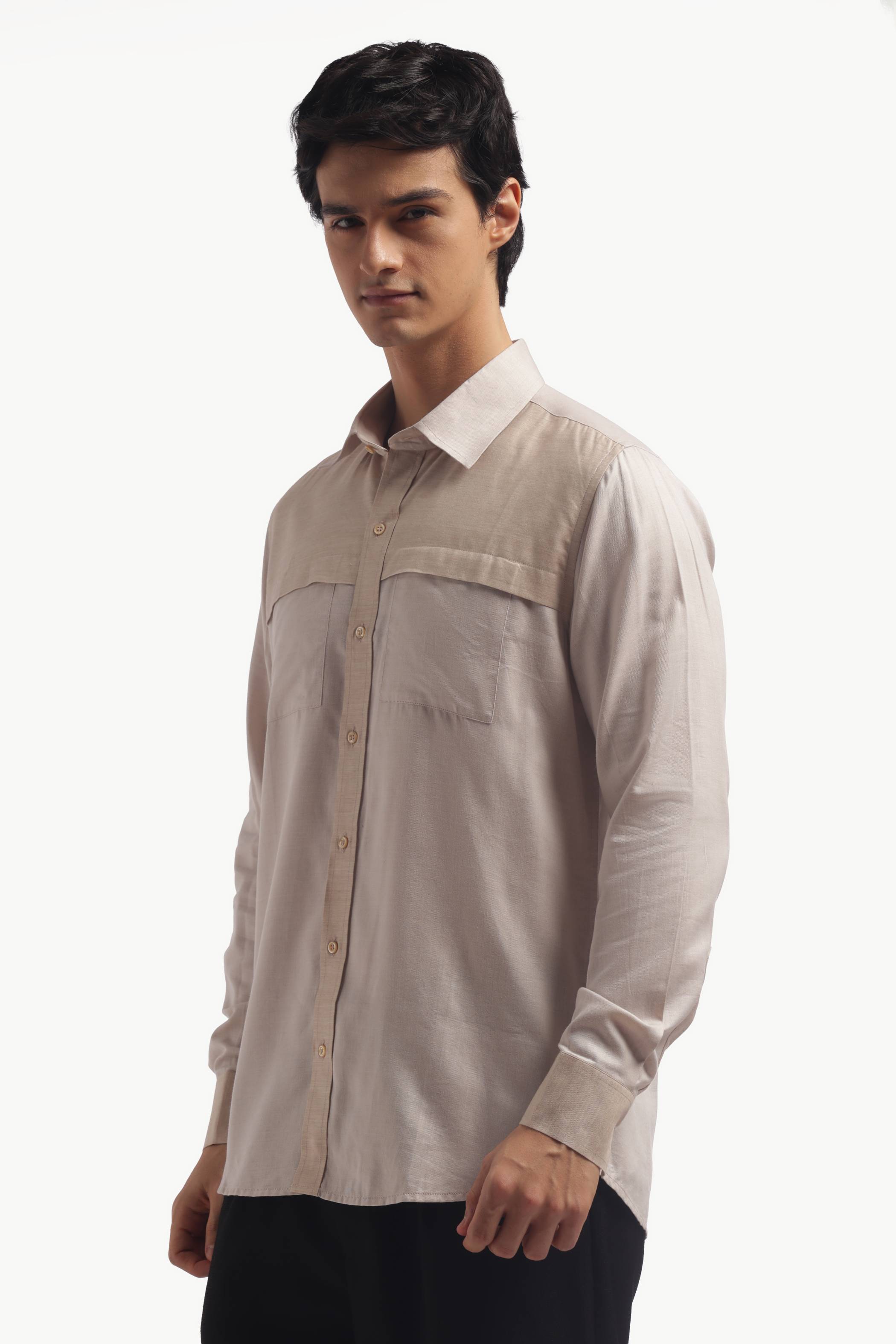 Light Beige Relax Fit Shirt