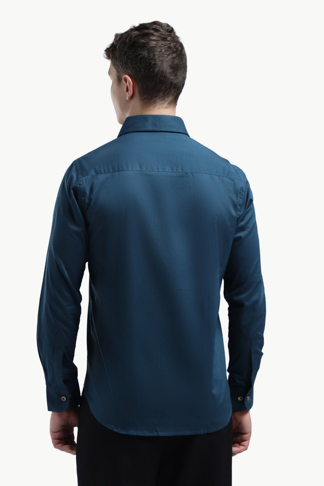 Peacock Blue Relax Fit Shirt