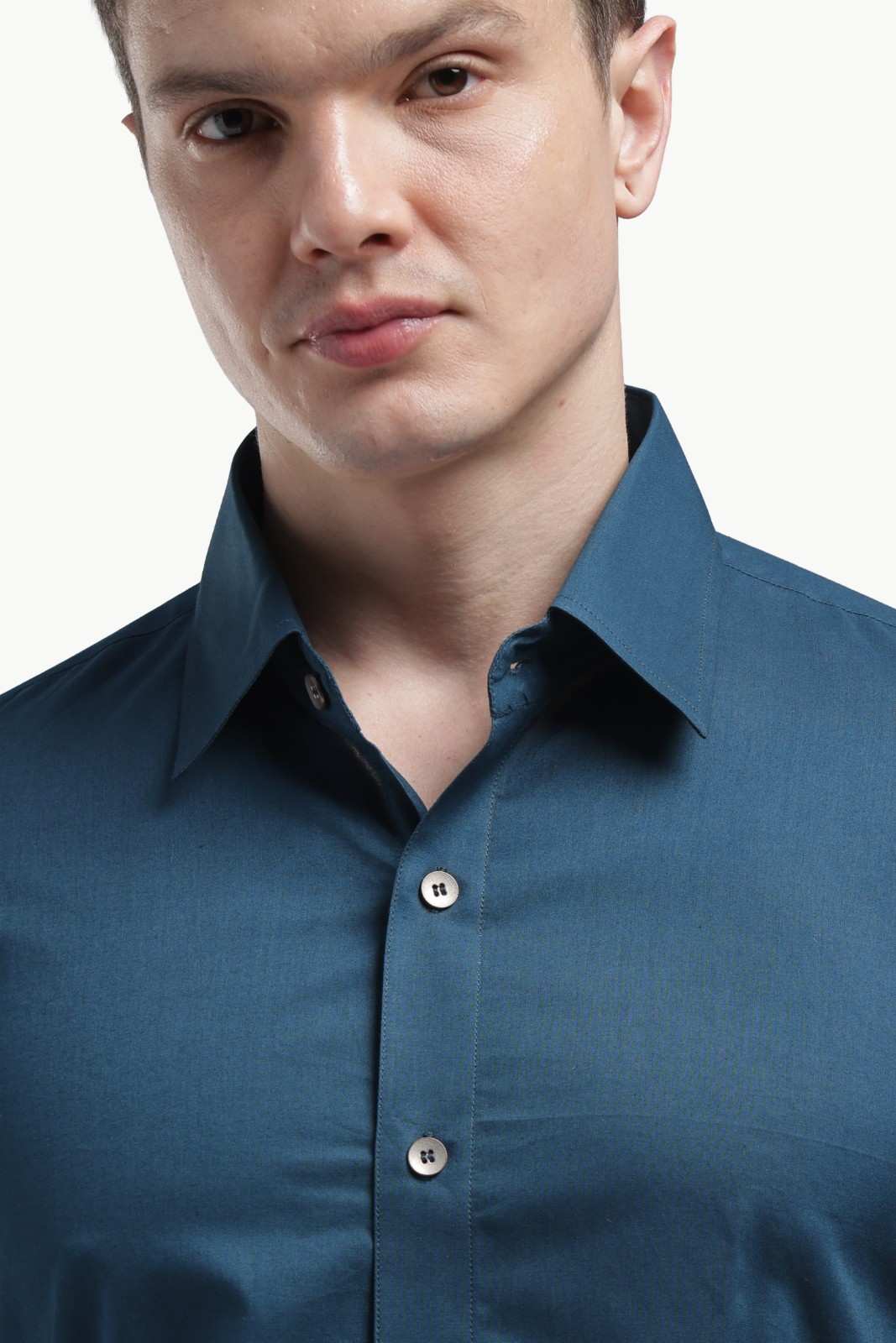 Peacock Blue Relax Fit Shirt