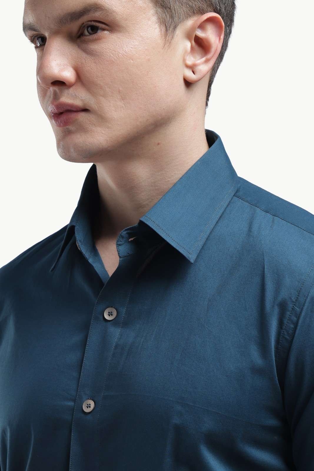 Peacock Blue Relax Fit Shirt