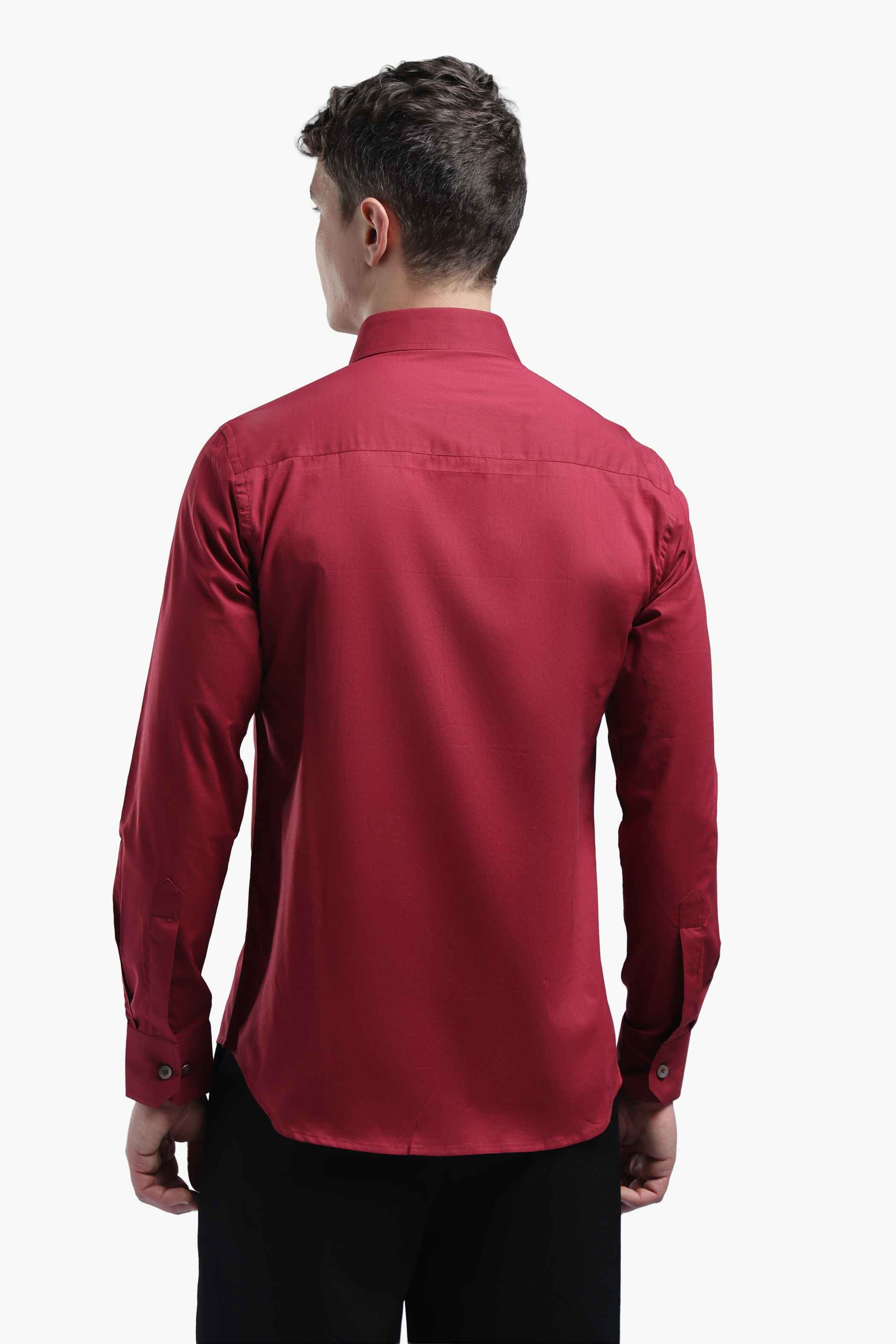 Maroon Placket Design Shirt