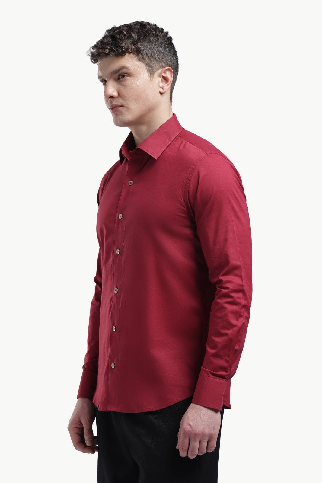 Dark Red Relax Fit Shirt
