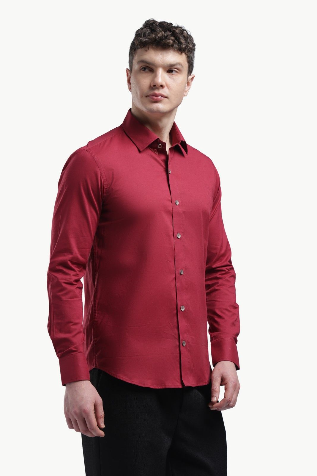 Dark Red Relax Fit Shirt
