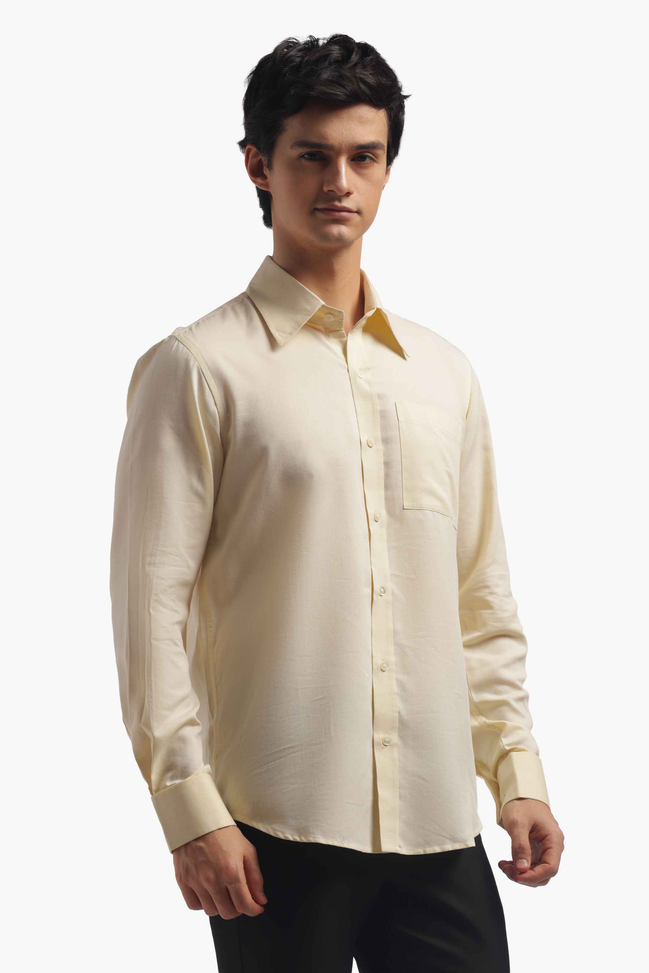 Pastel Yellow Relax Fit Shirt