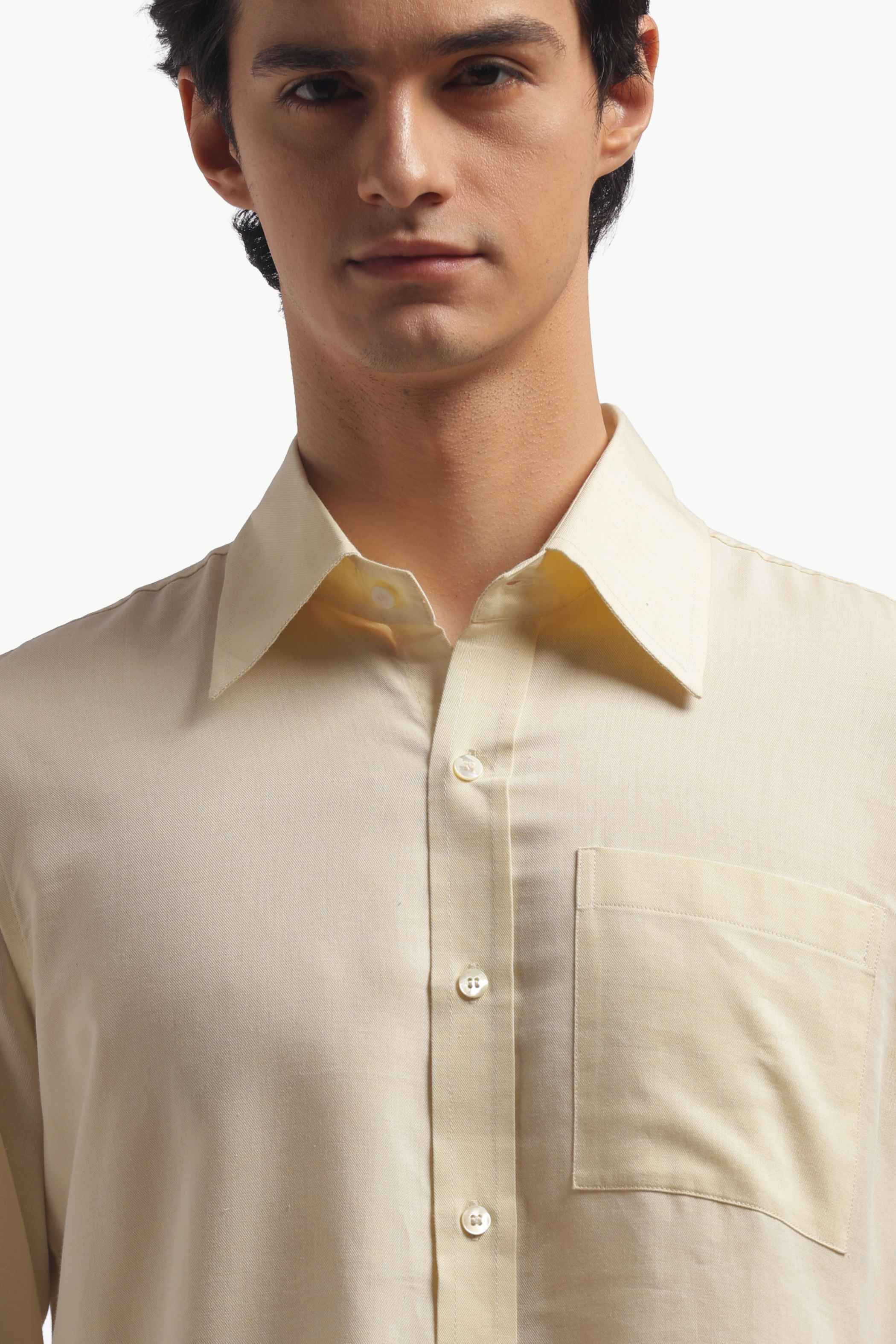Pastel Yellow Relax Fit Shirt