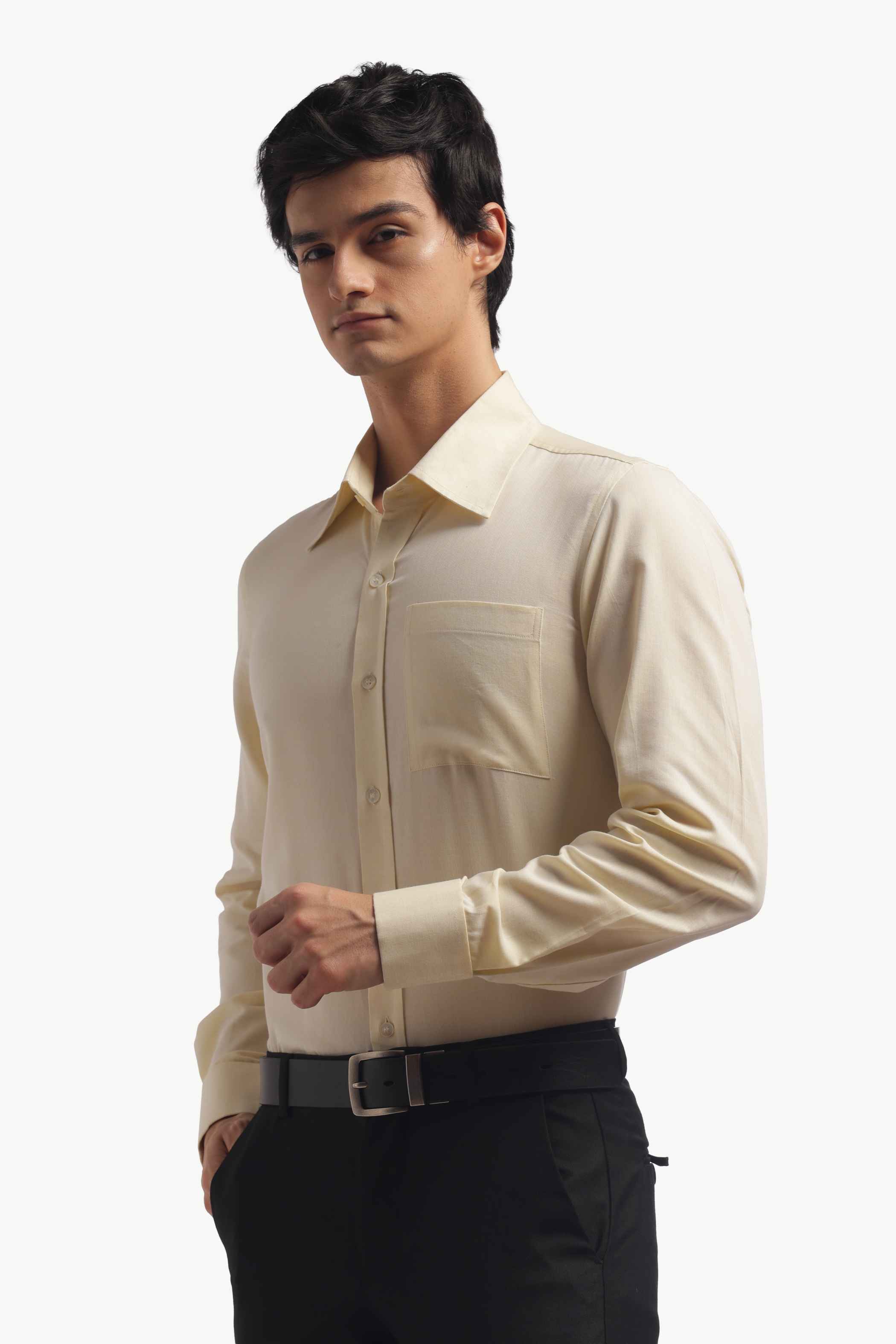 Pastel Yellow Relax Fit Shirt