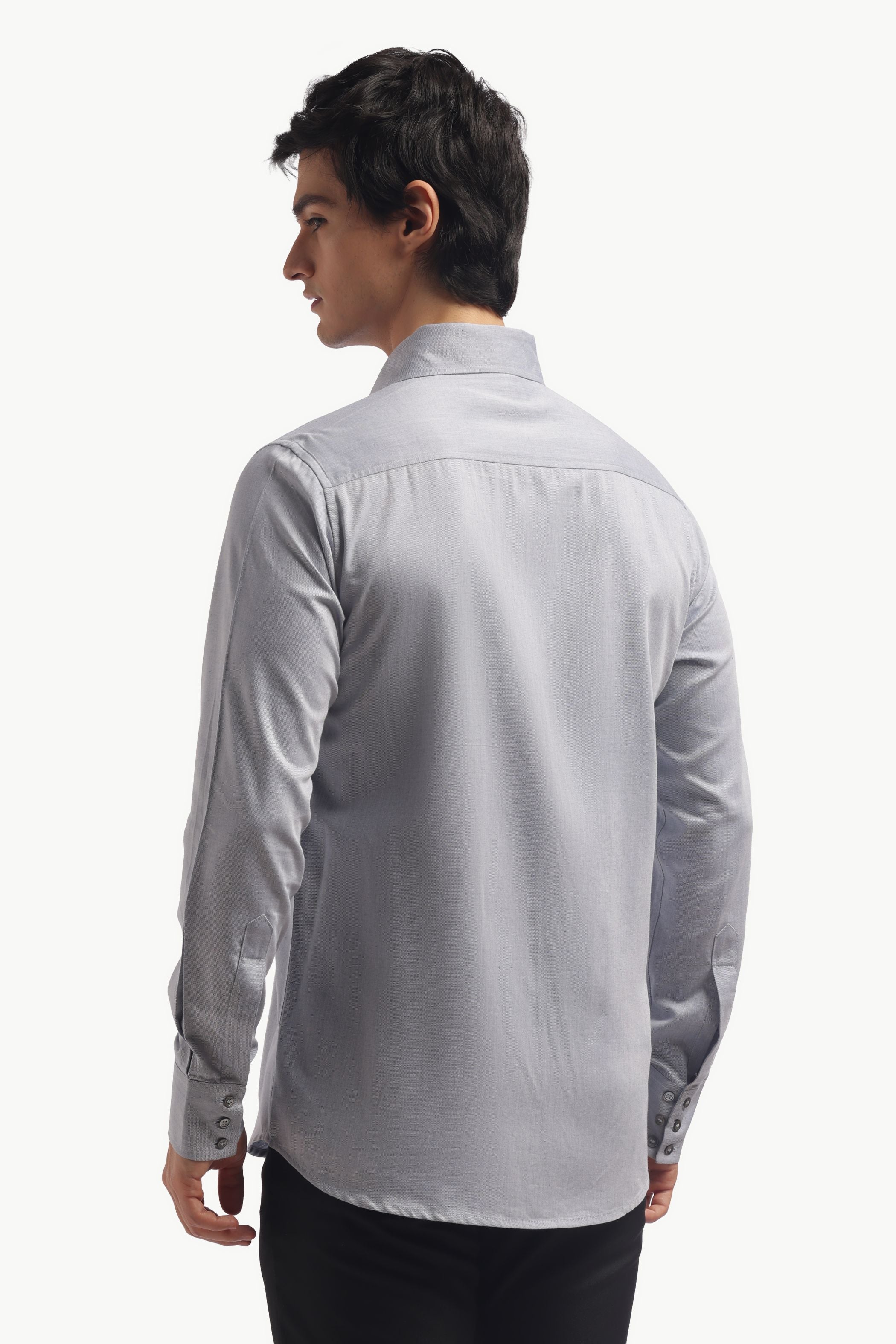Pastel Blue Relax Fit Button Down Collar Shirt