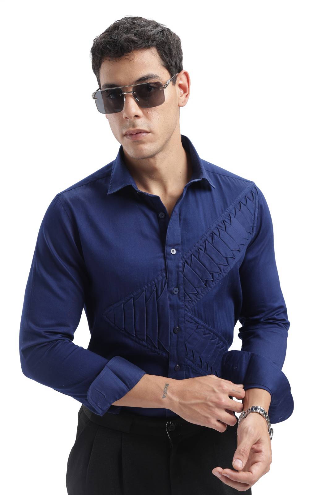 Royal Blue Designer Shirt