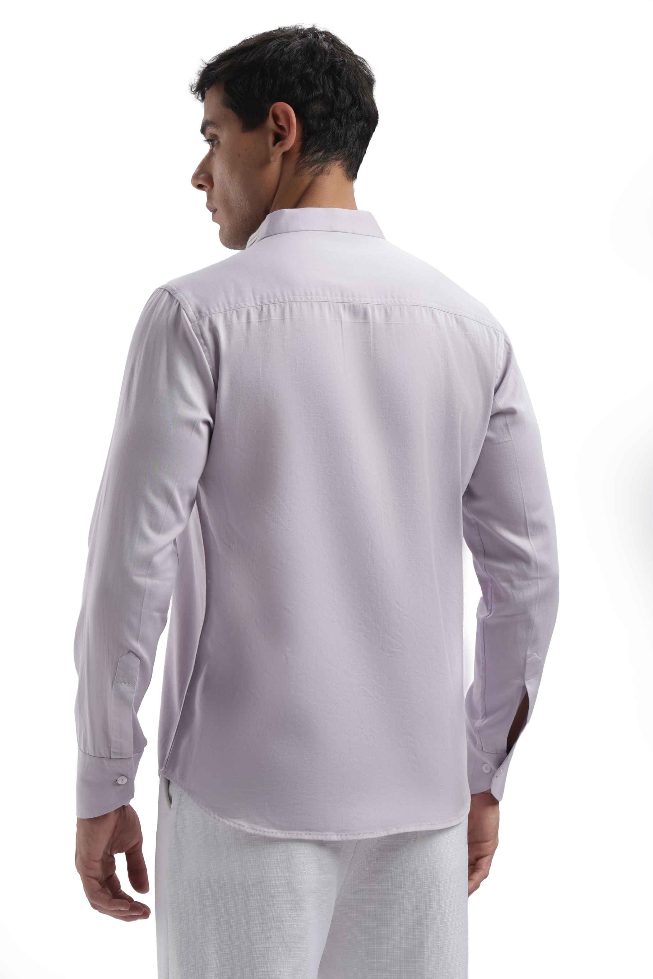 Purple Chinese Collar Shirt