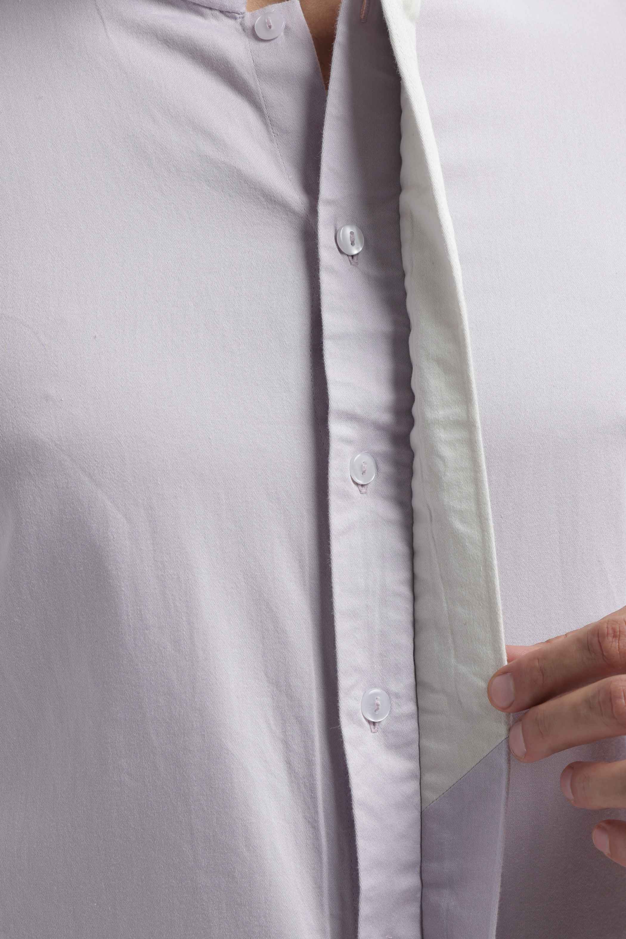 Purple Chinese Collar Shirt