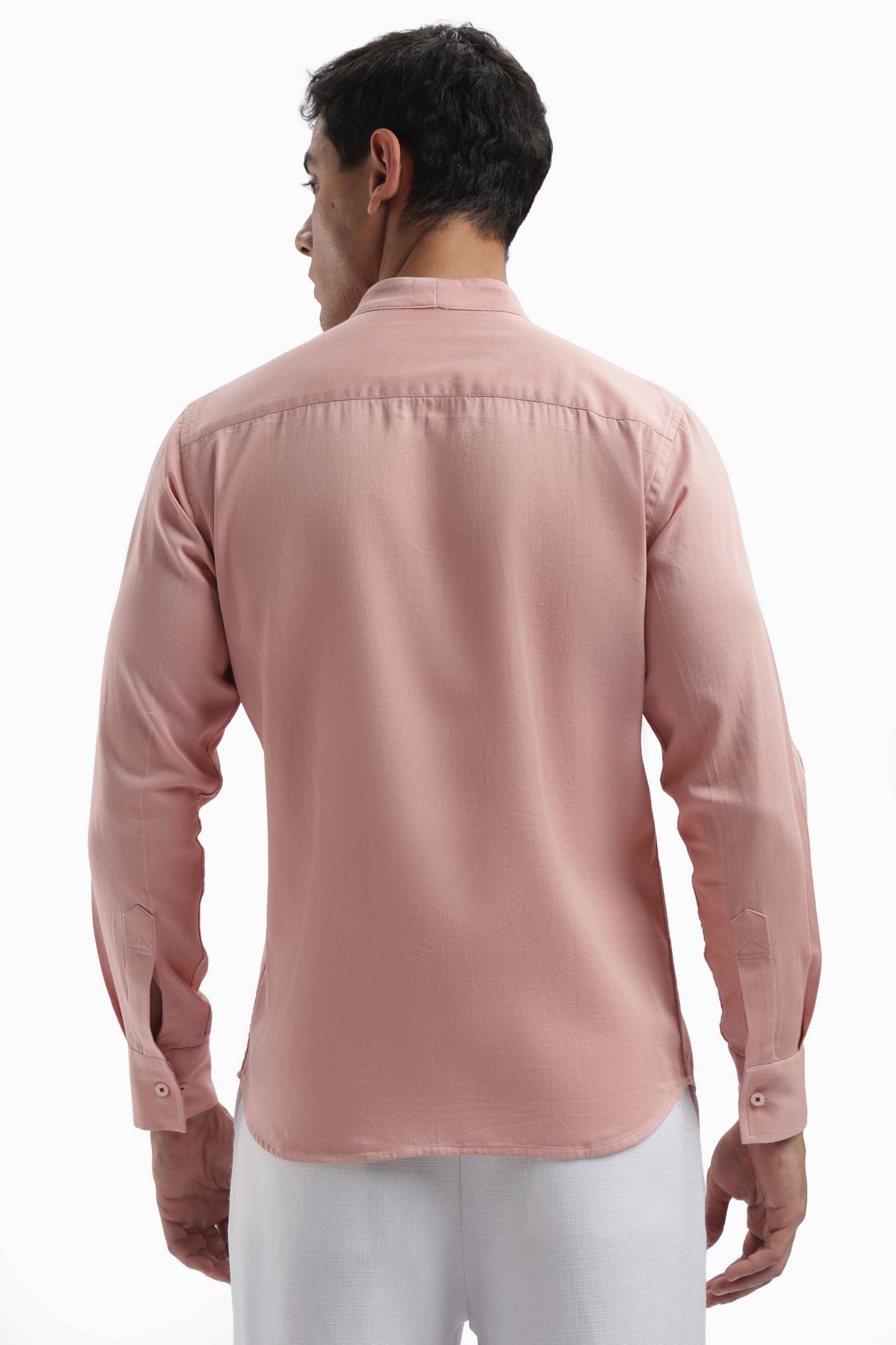 Pink High Collar Shirt