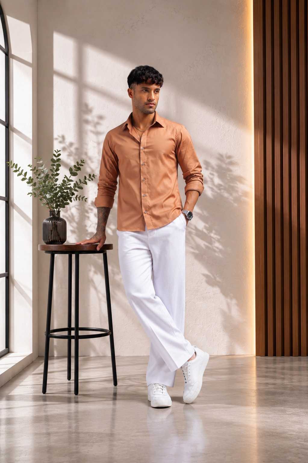 Light Brown Relax Fit Shirt