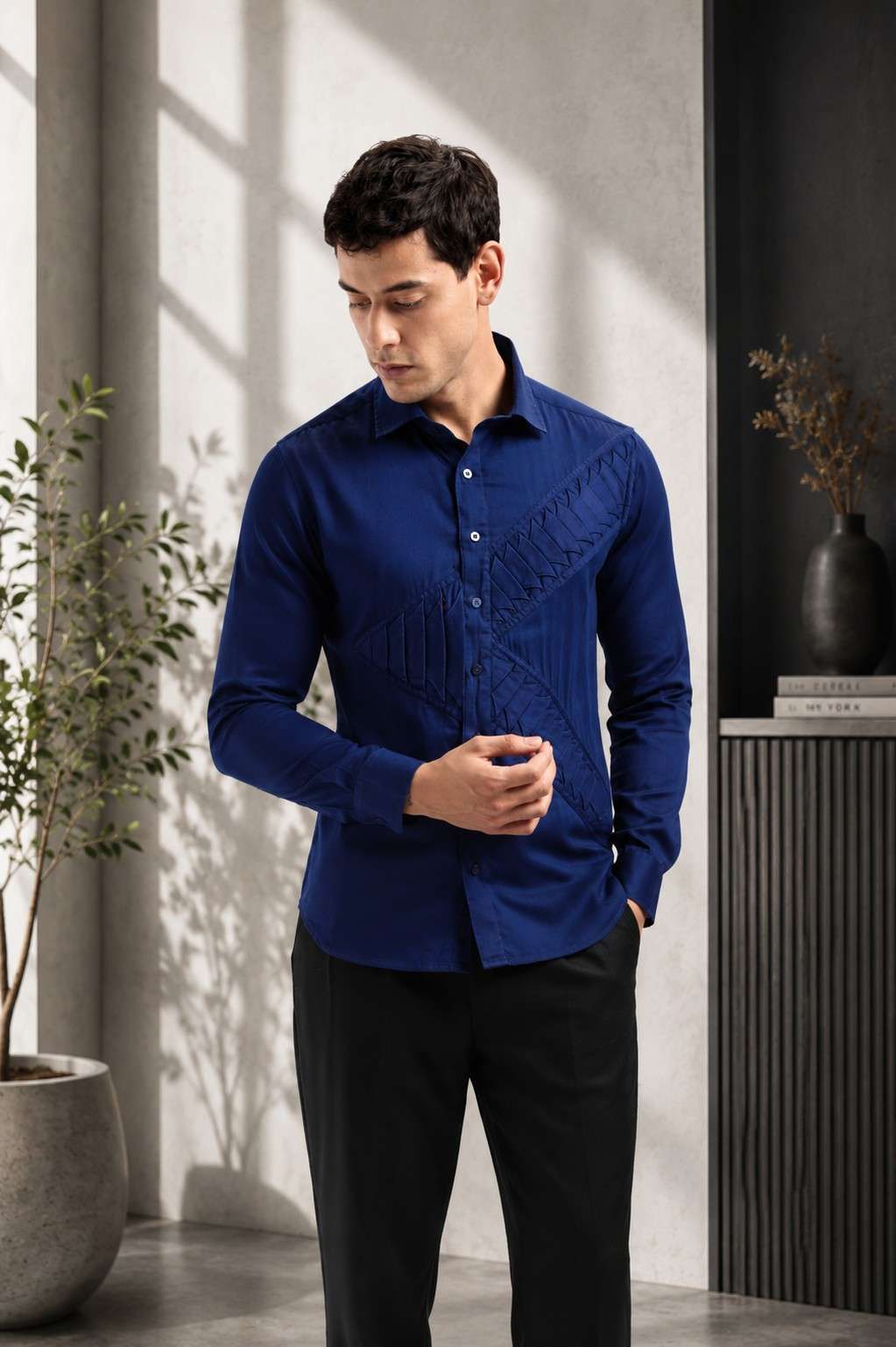 Royal Blue Designer Shirt