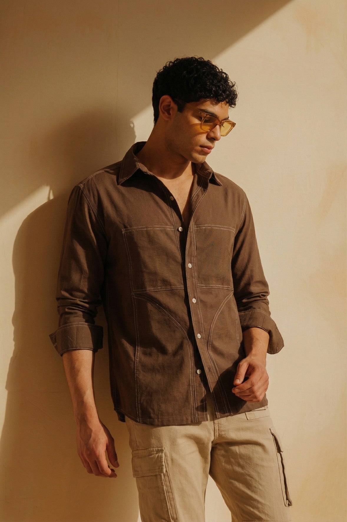 Brown Loose Fit Shirt