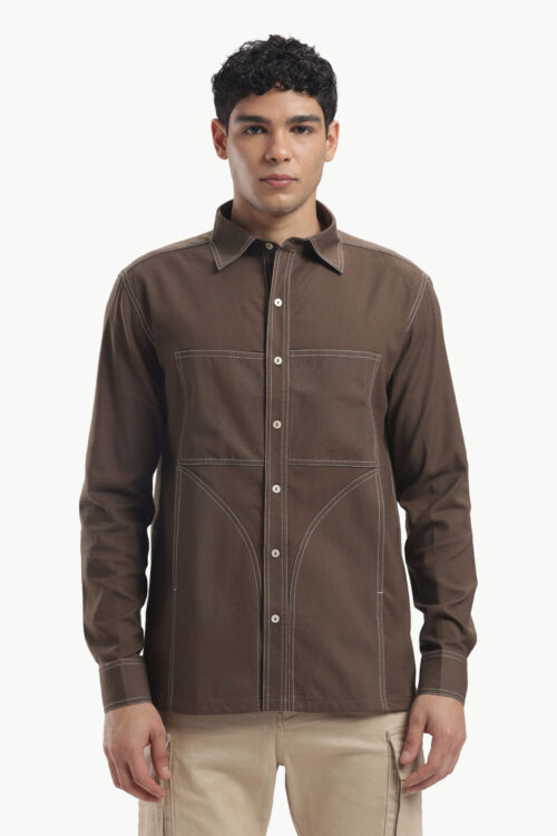 Brown Loose Fit Shirt