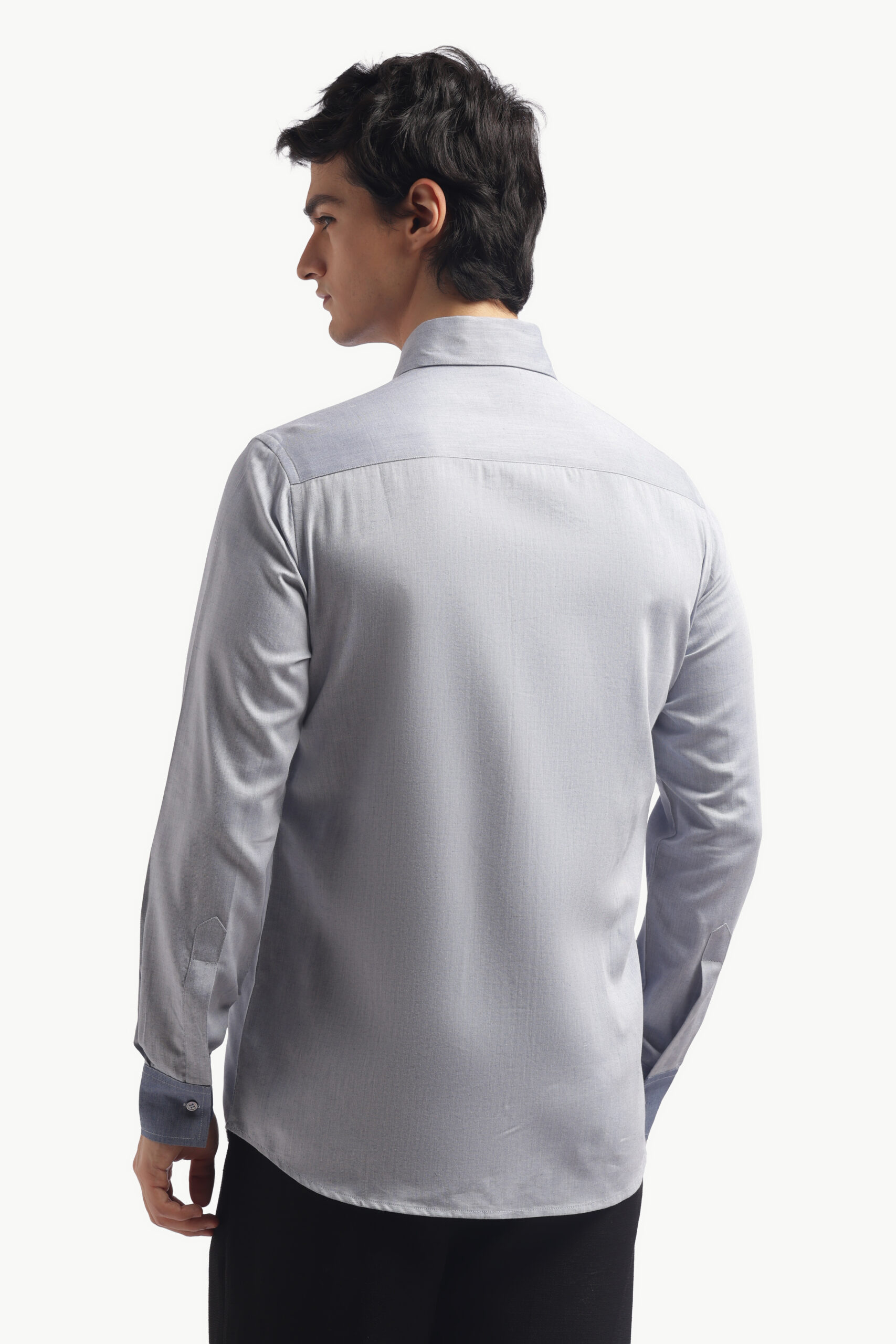 Blue Colorblock Relax Fit Shirt - Image 13