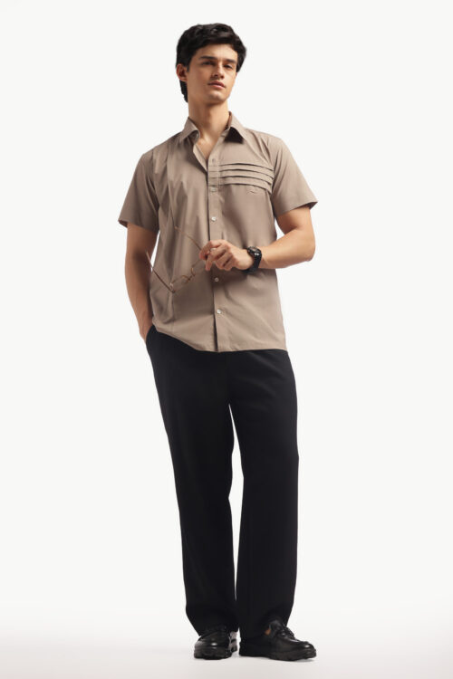 Muted Taupe Short Sleeve Shirt