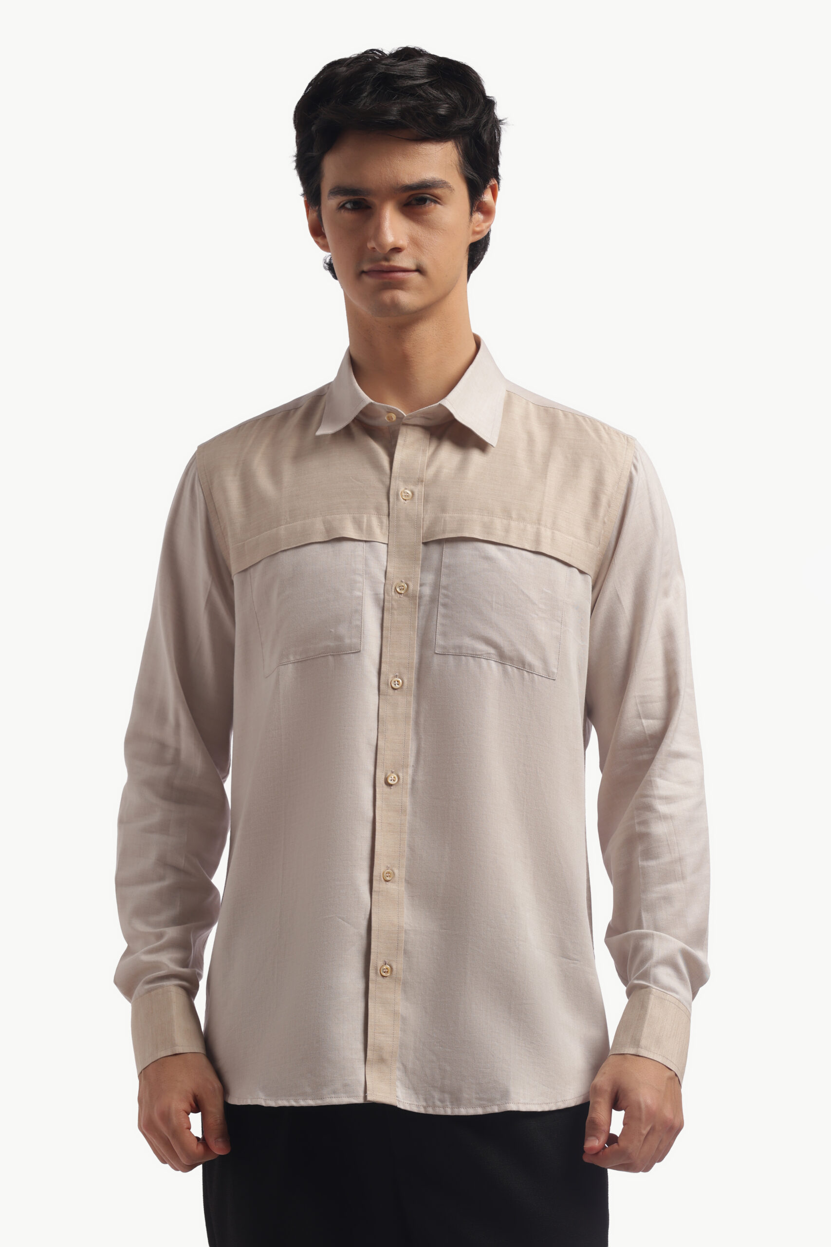 Light Beige Relax Fit Shirt - Image 12