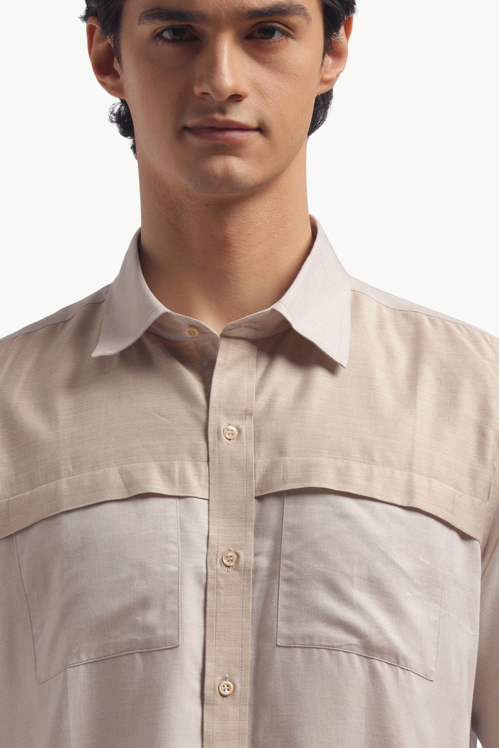 Light Beige Relax Fit Shirt - Image 9