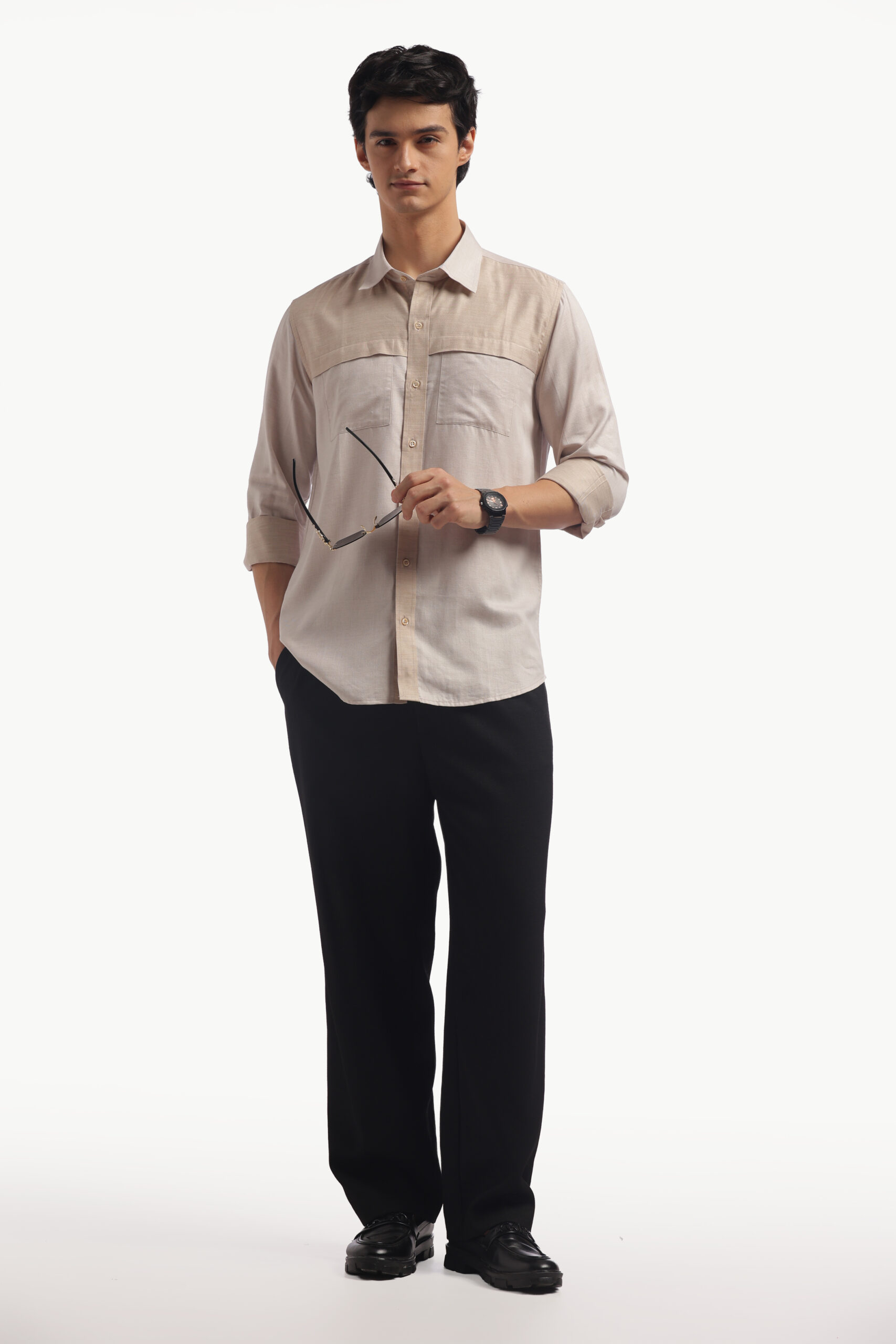 Light Beige Relax Fit Shirt - Image 7