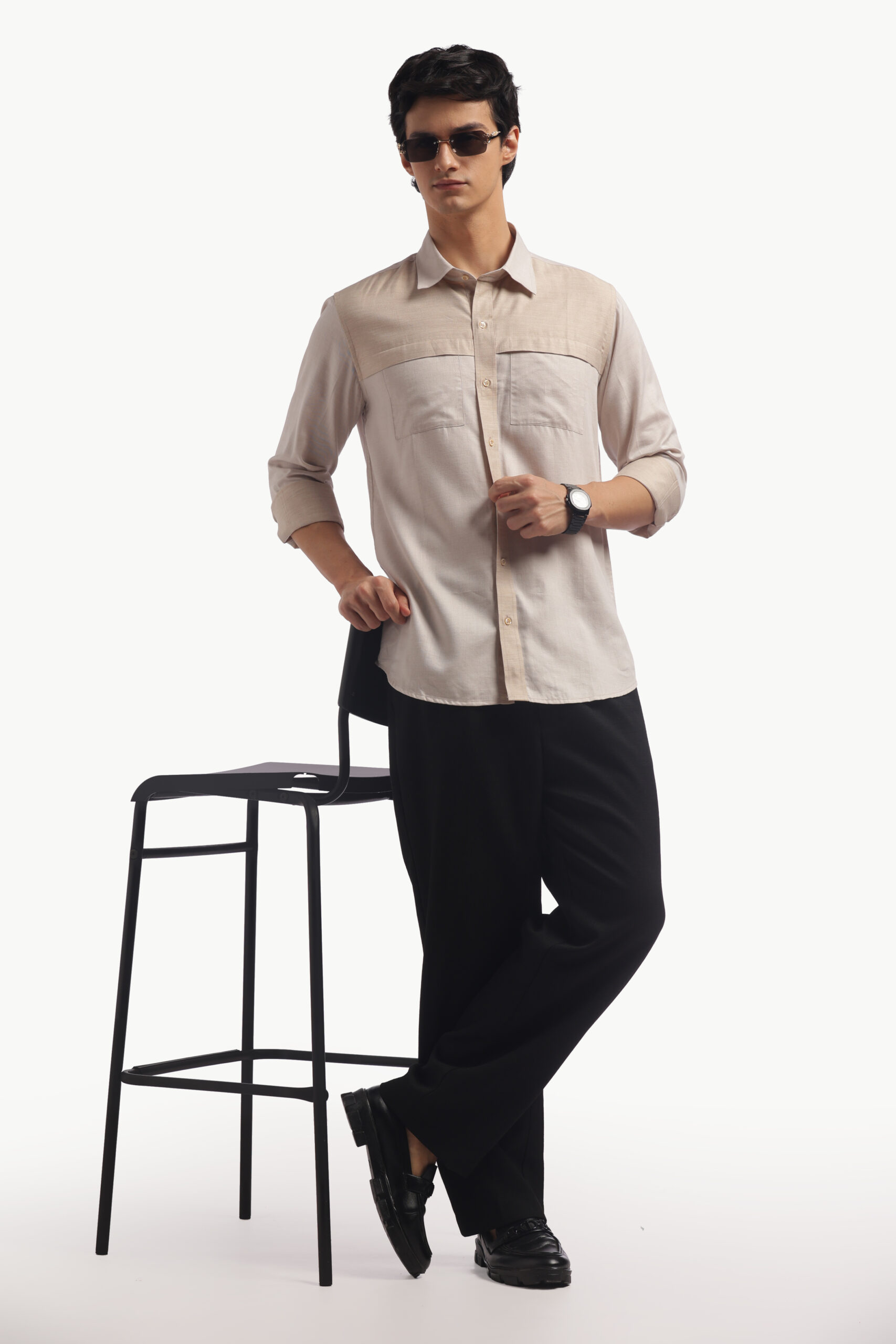 Light Beige Relax Fit Shirt - Image 4