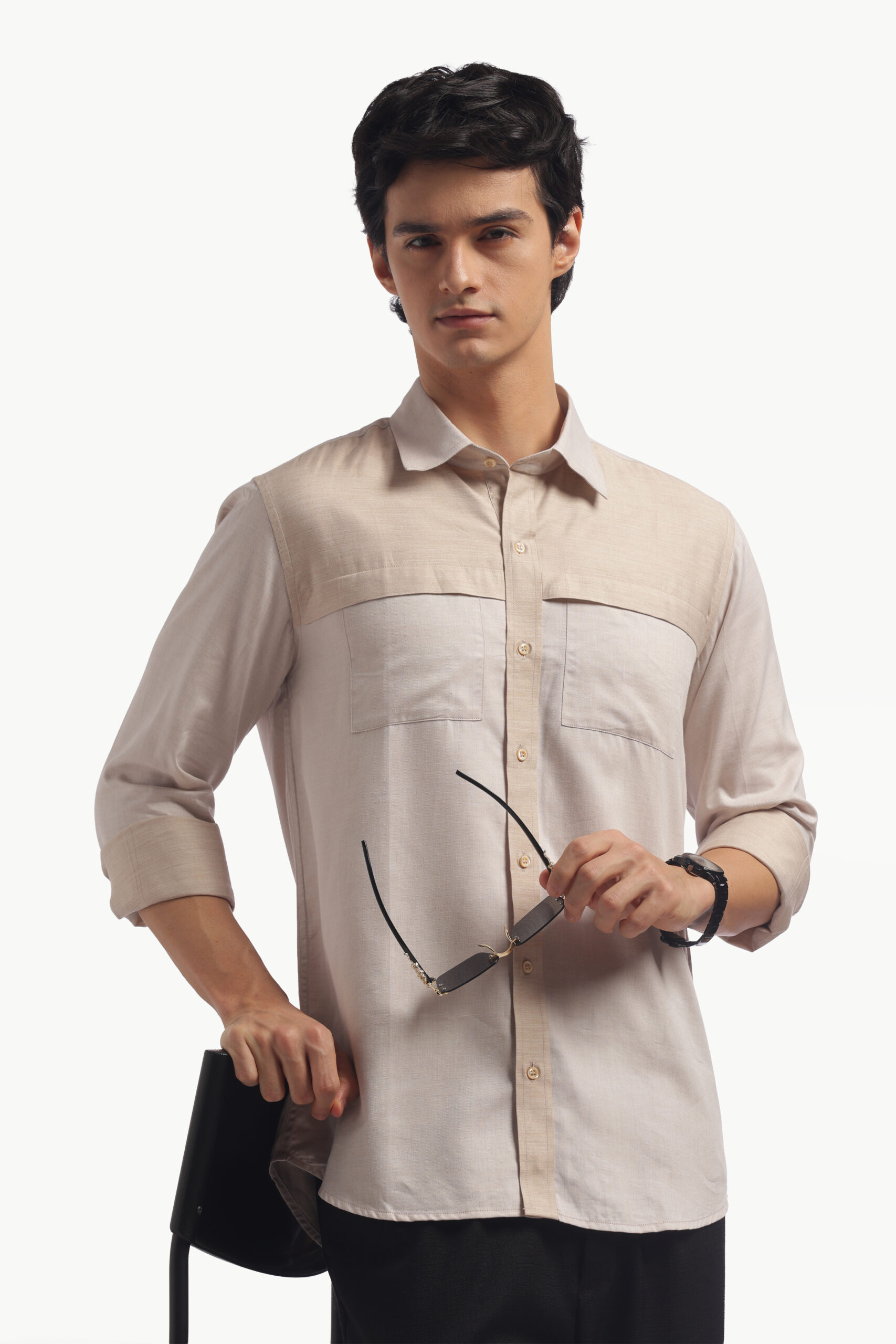 Light Beige Relax Fit Shirt - Image 2