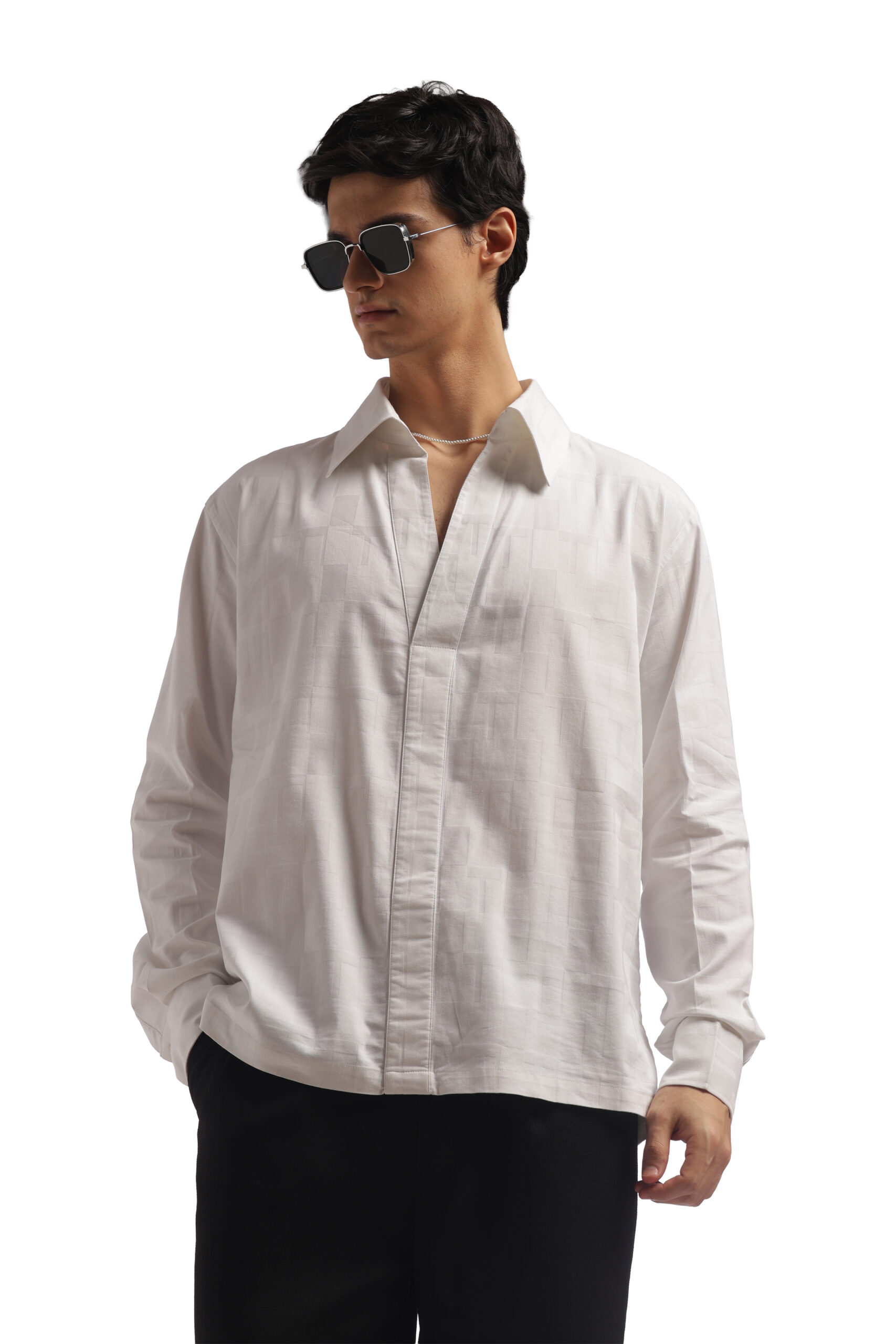 White Baggy Shirt - Image 8