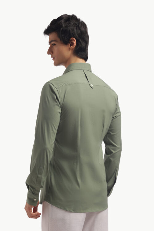 Muted Green Muscle Fit Classic Shirt